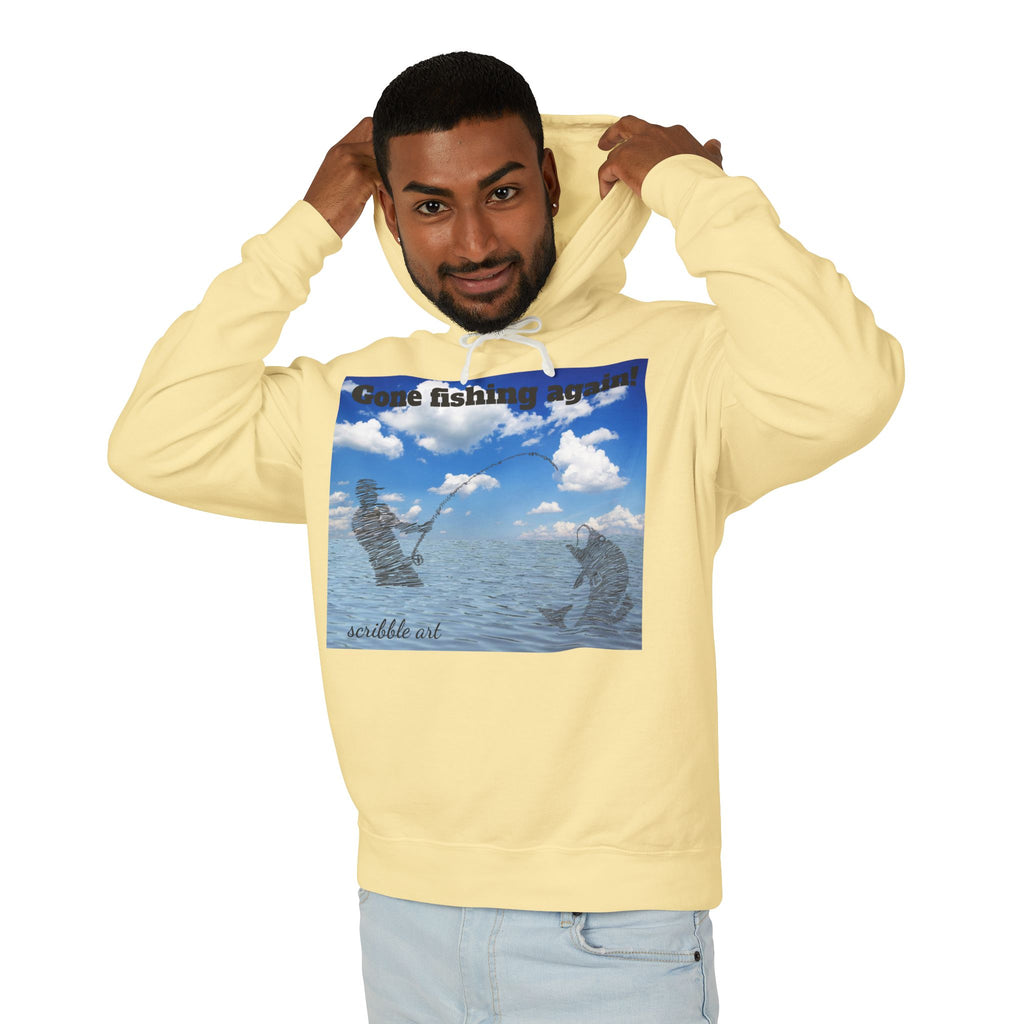 Gone Fishing, Again! Hoodie — Ocean Fishing Graphic Sweatshirt