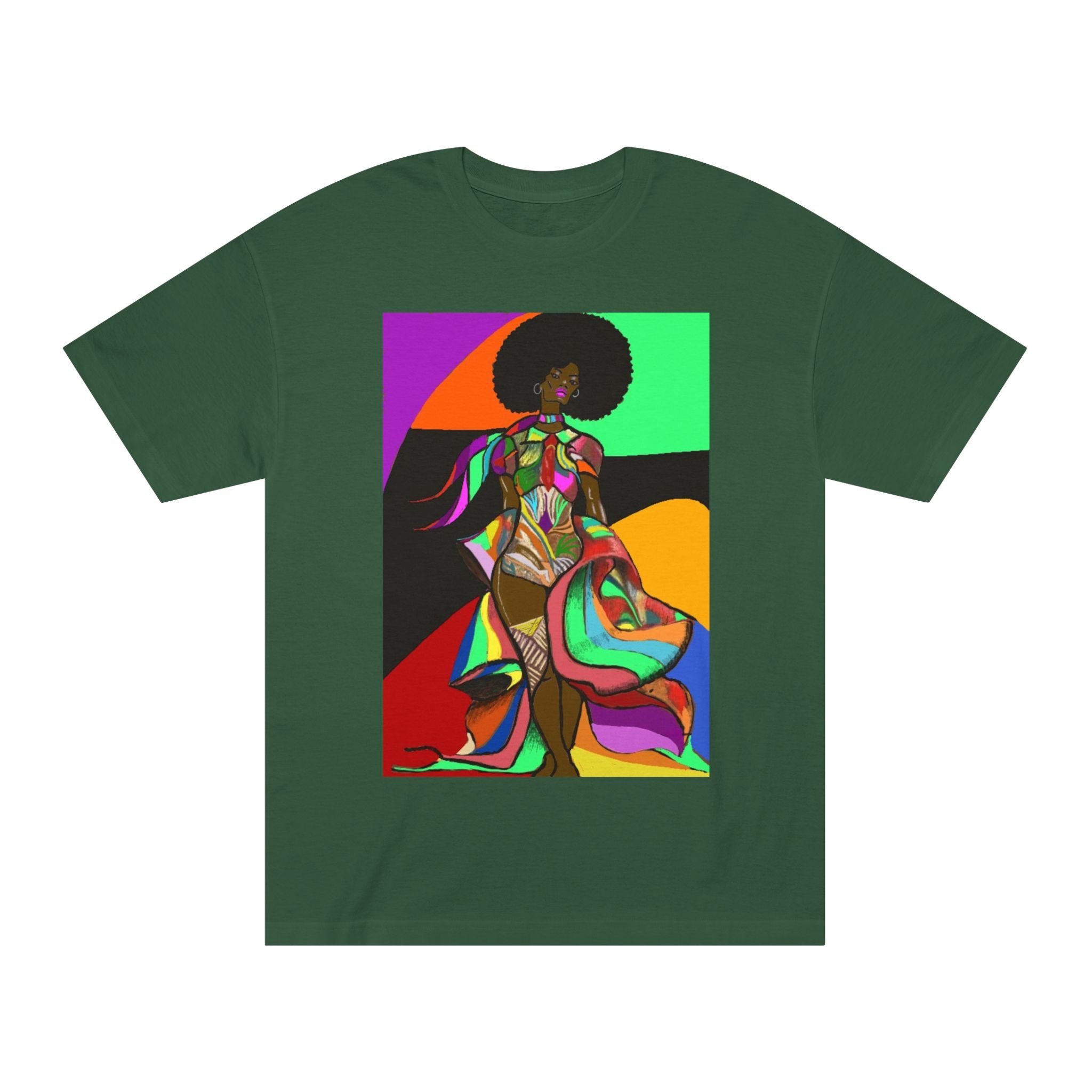 Afro Funk Art Tee — Vibrant Retro Soul Graphic T-Shirt