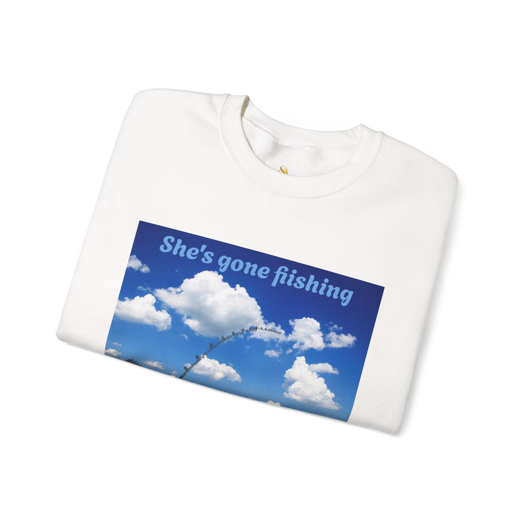 She's Gone Fishing Crewneck Sweatshirt – Women’s Fishing Graphic Pullover