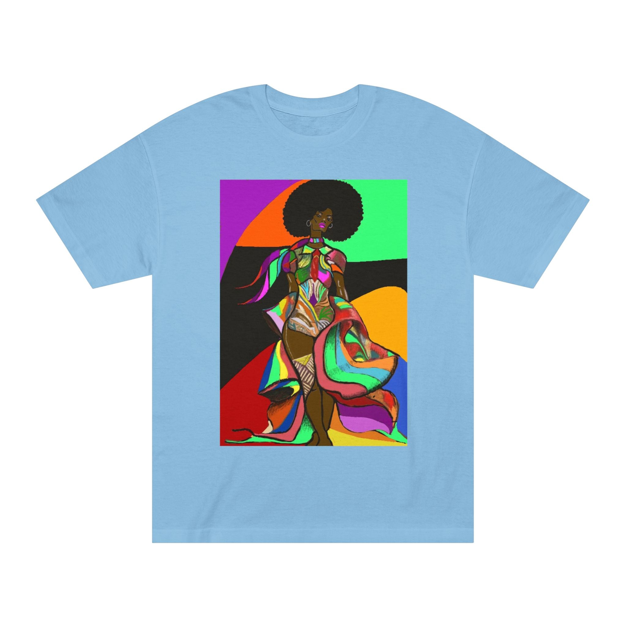 Afro Funk Art Tee — Vibrant Retro Soul Graphic T-Shirt