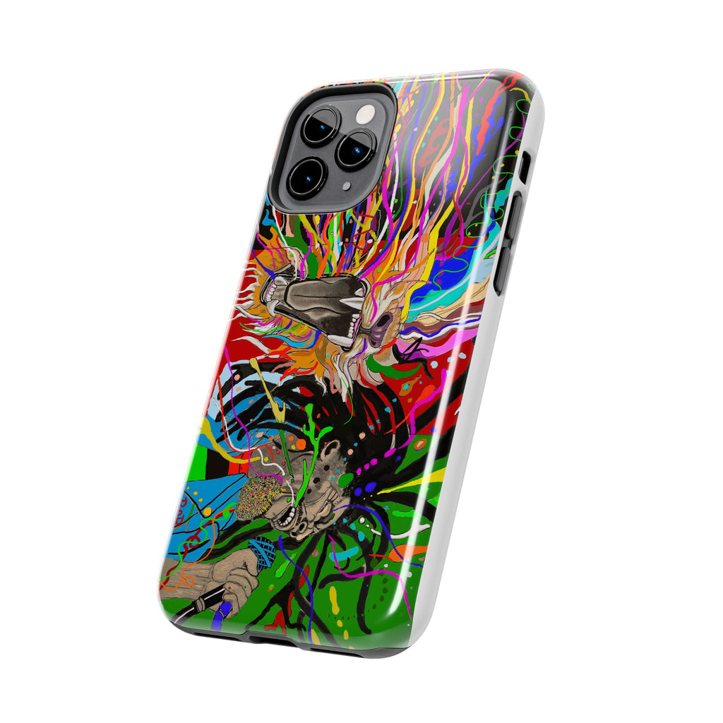Psychedelic Skull Art Phone Case — Colorful Trippy Graphic Tough Case