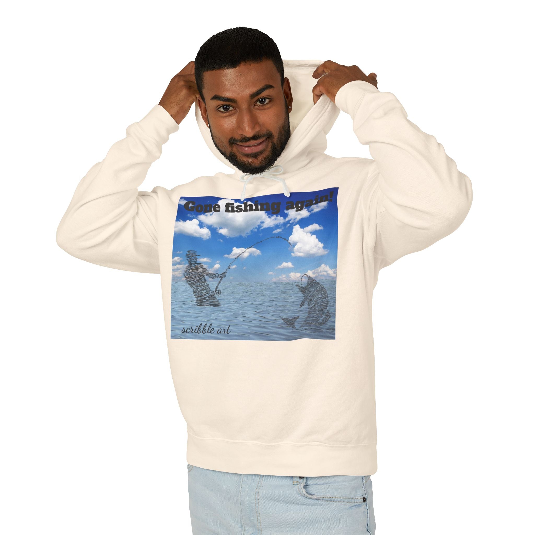 Gone Fishing, Again! Hoodie — Ocean Fishing Graphic Sweatshirt