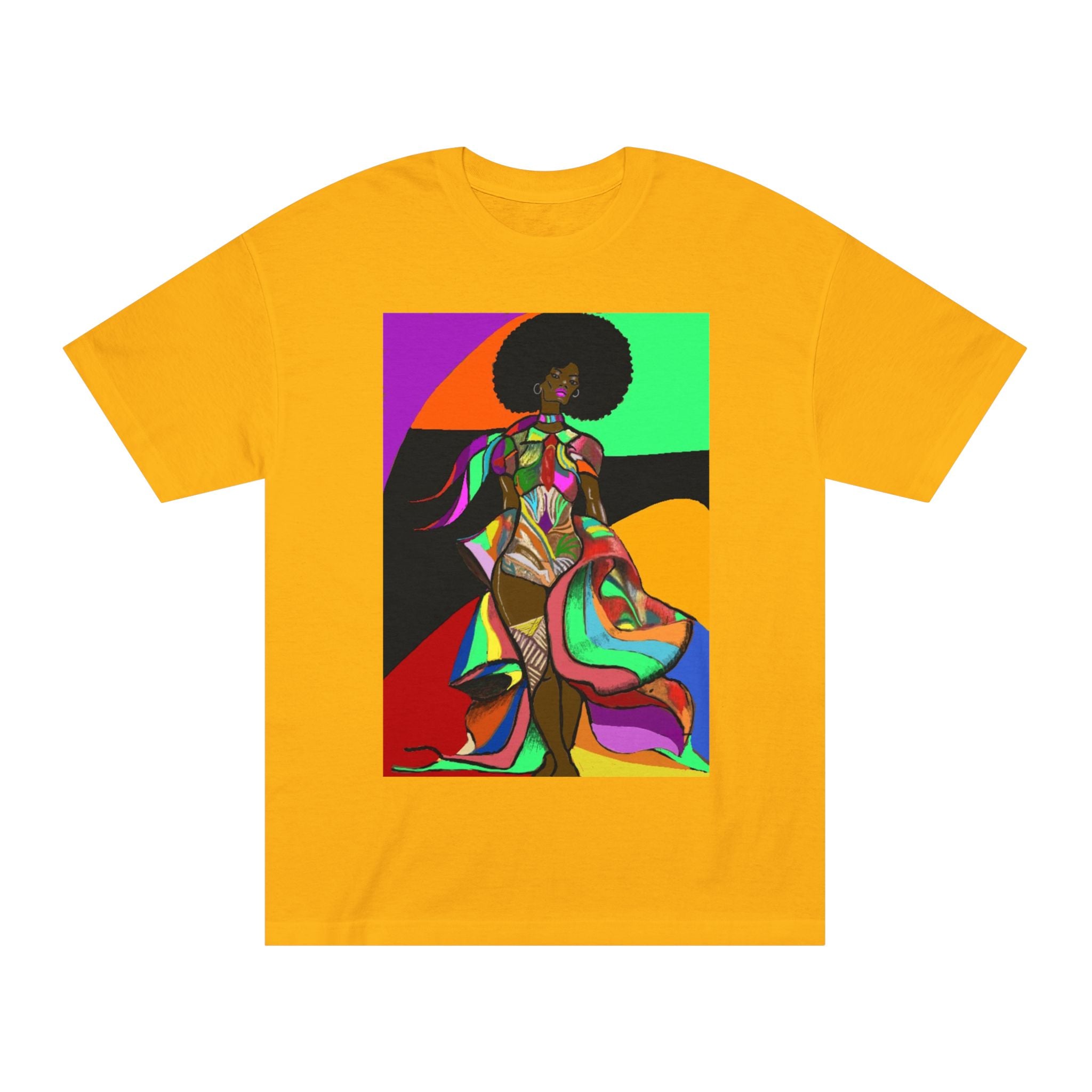 Afro Funk Art Tee — Vibrant Retro Soul Graphic T-Shirt