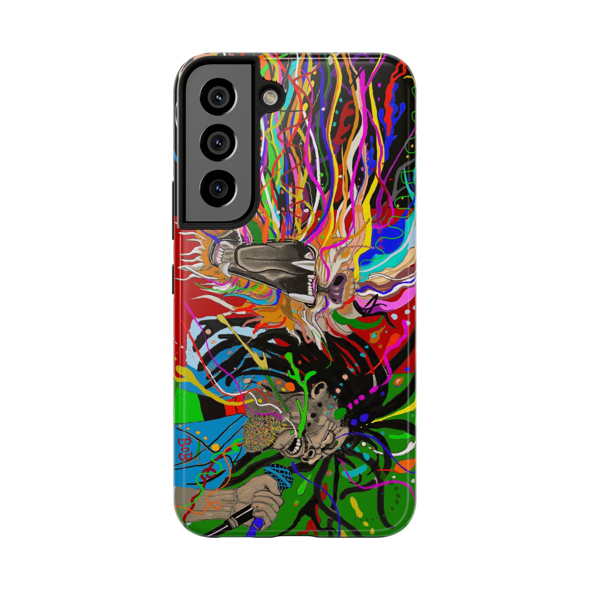 Psychedelic Skull Art Phone Case — Colorful Trippy Graphic Tough Case