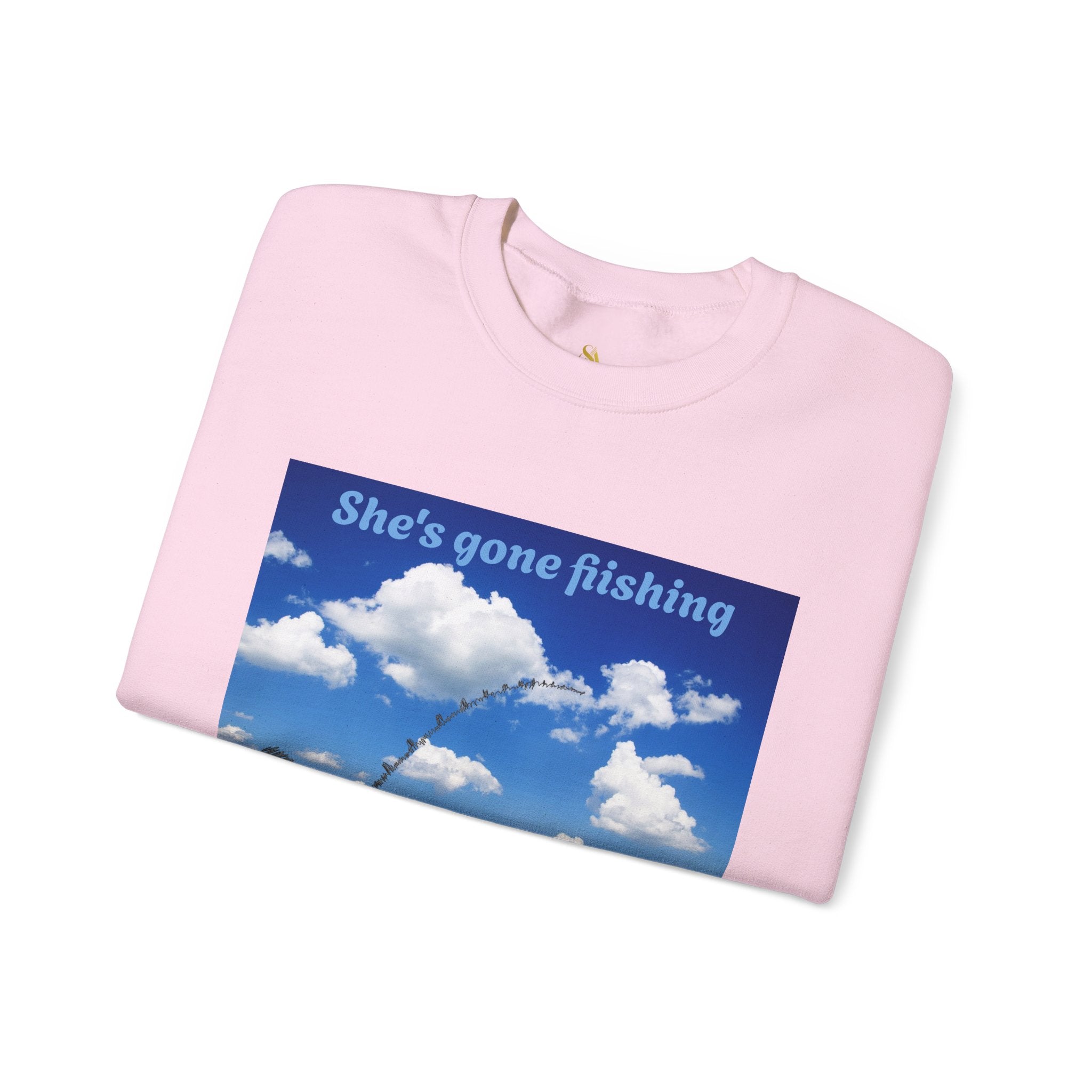 She's Gone Fishing Crewneck Sweatshirt – Women’s Fishing Graphic Pullover