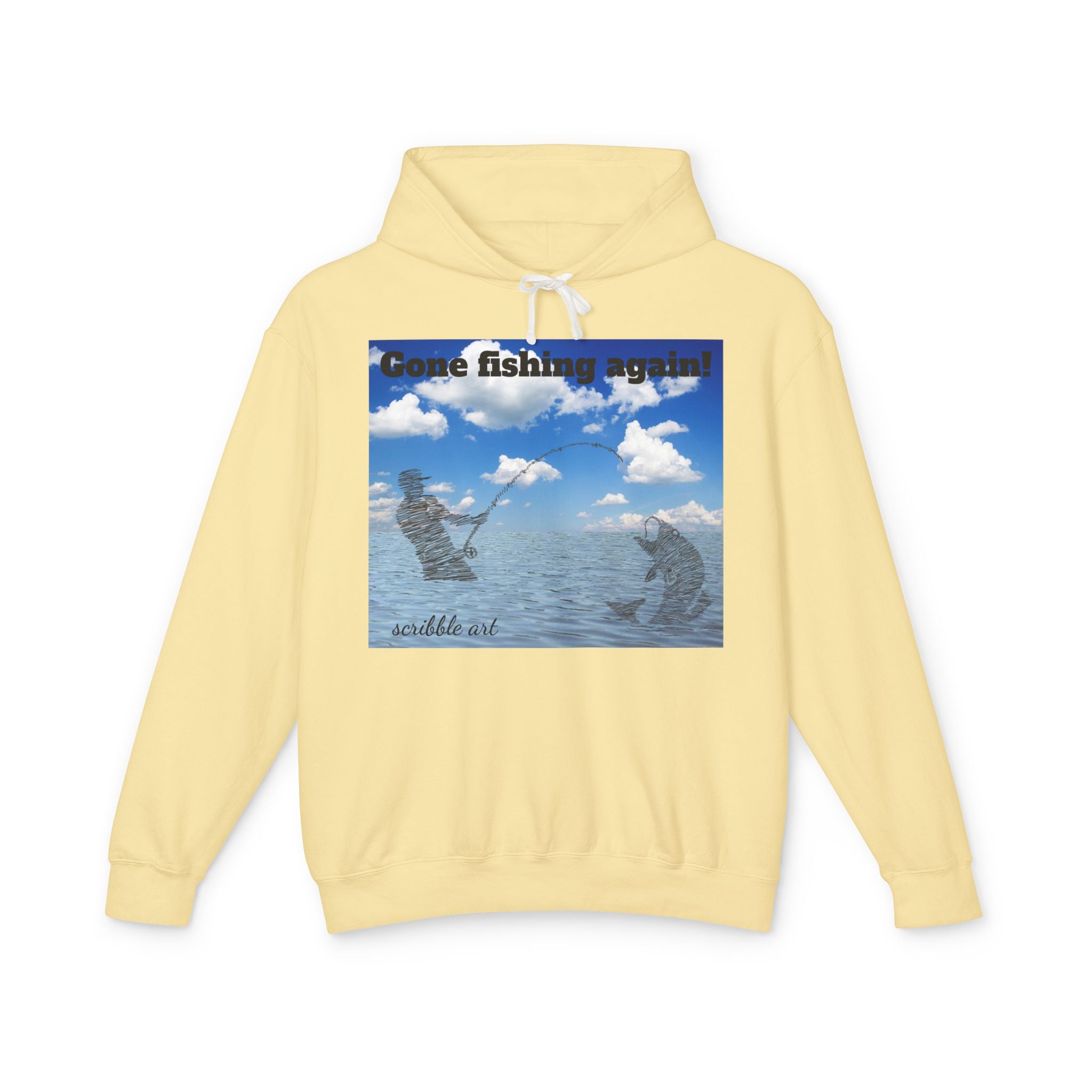 Gone Fishing, Again! Hoodie — Ocean Fishing Graphic Sweatshirt
