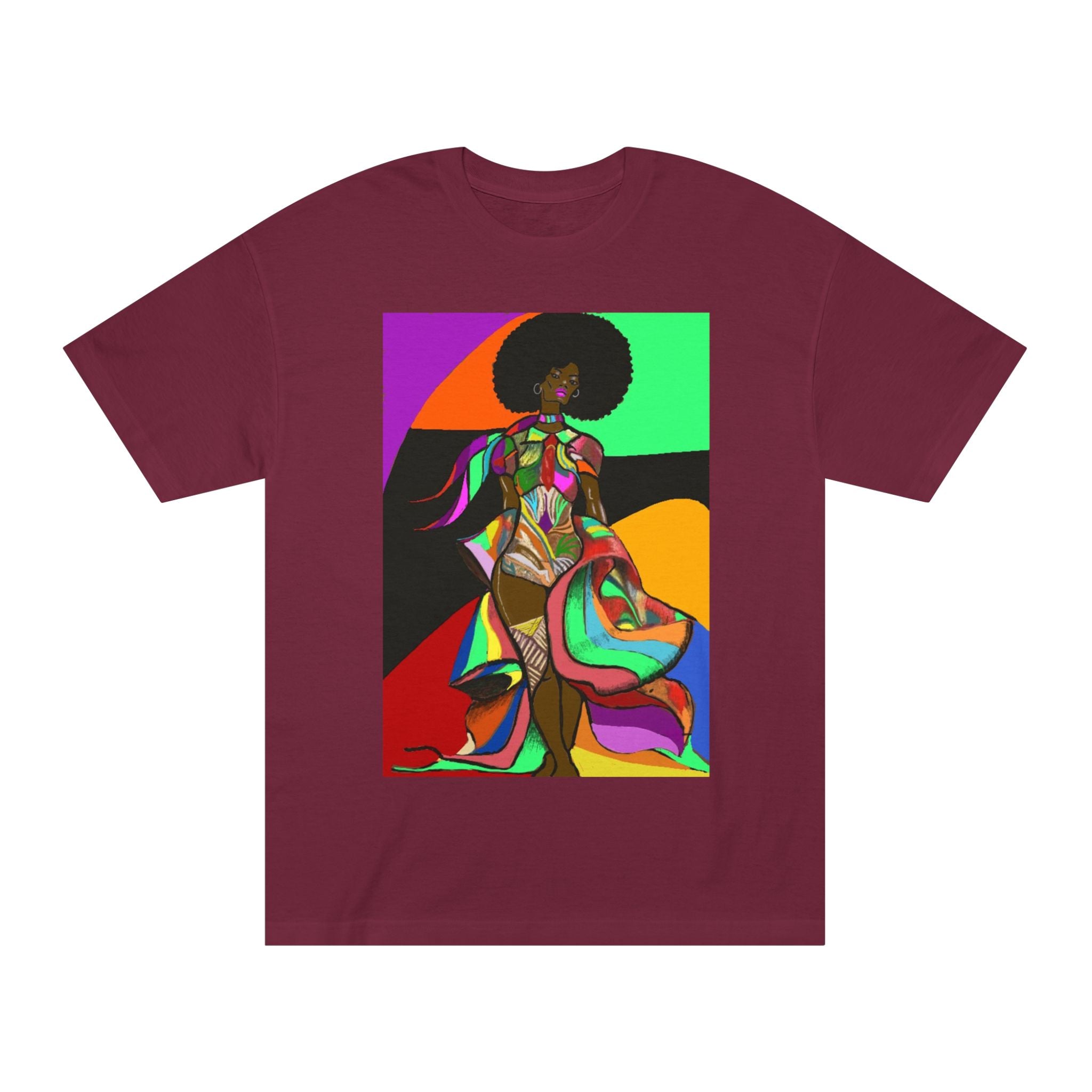Afro Funk Art Tee — Vibrant Retro Soul Graphic T-Shirt