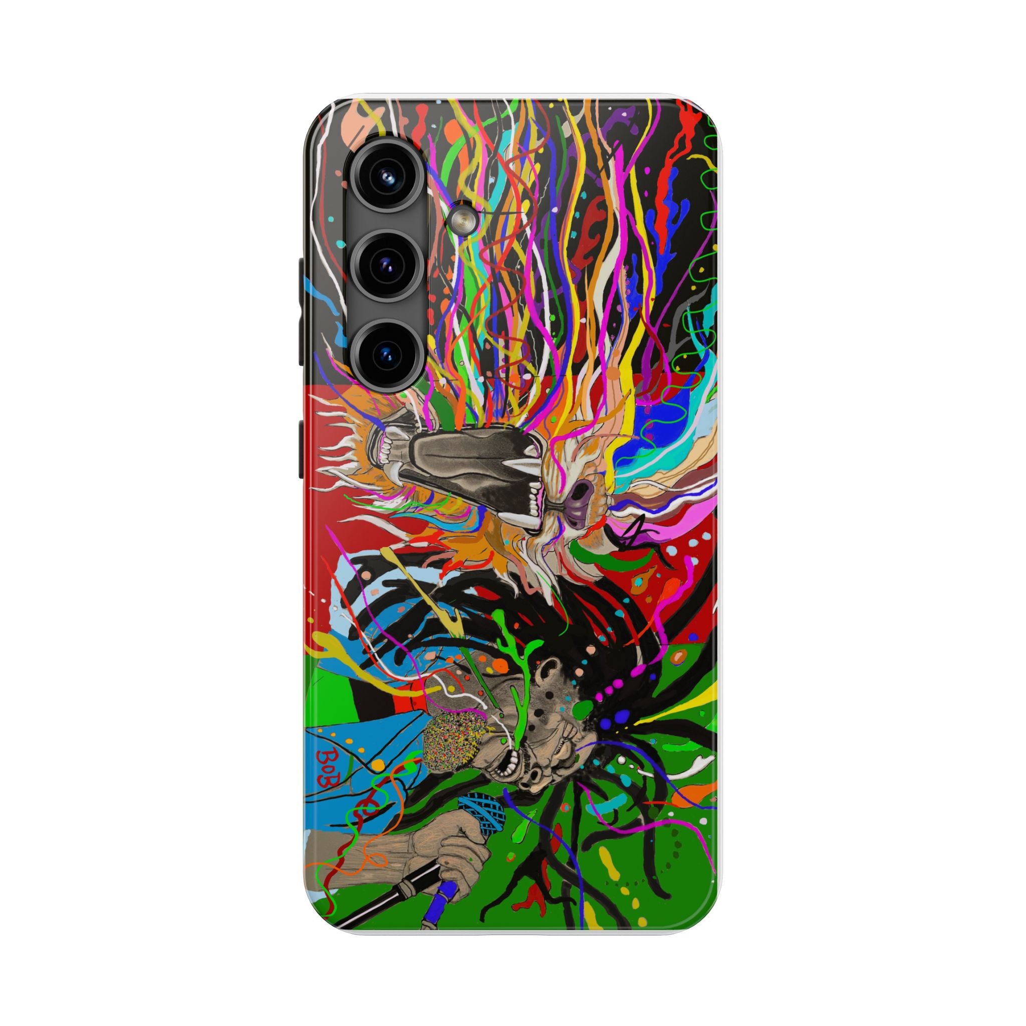 Psychedelic Skull Art Phone Case — Colorful Trippy Graphic Tough Case