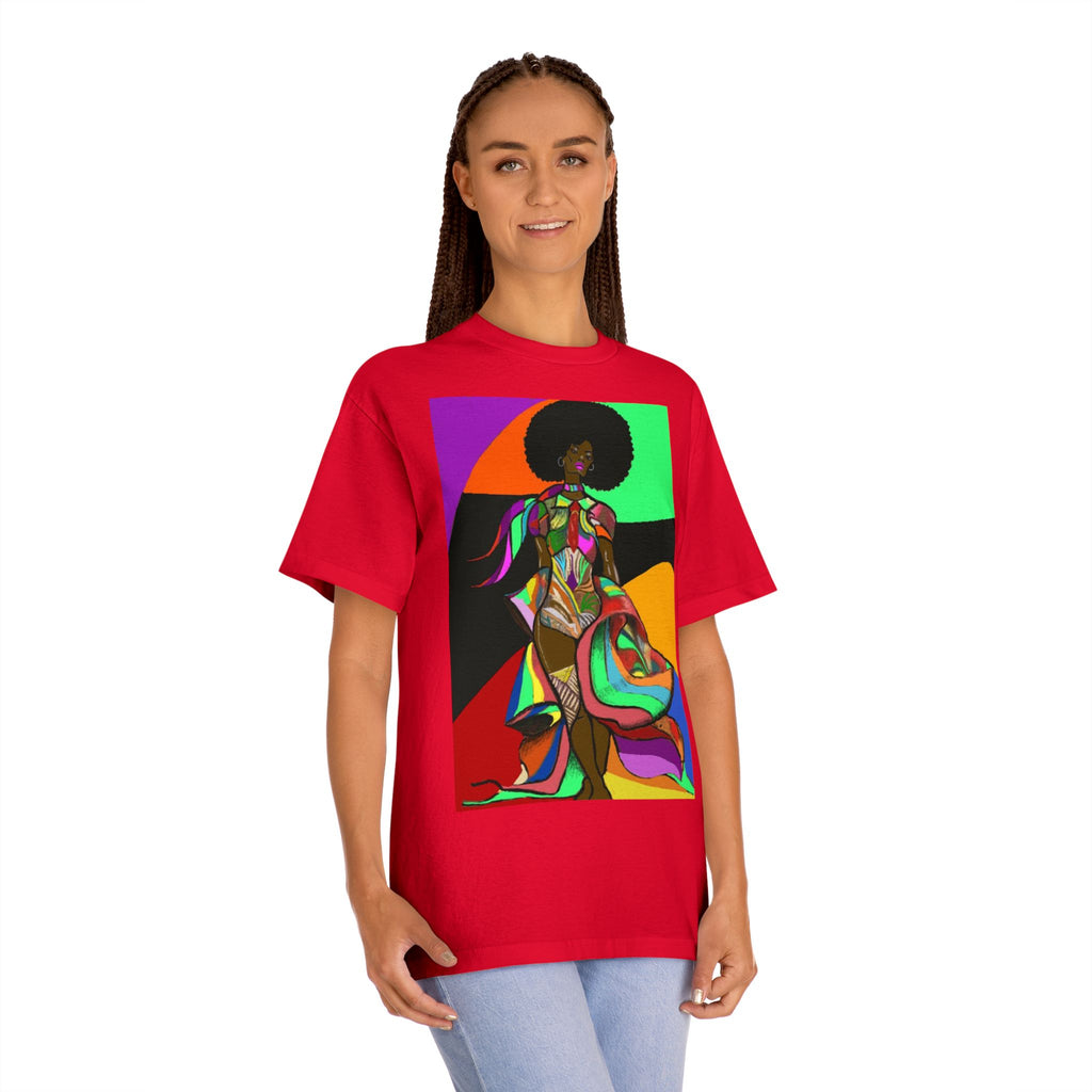 Afro Funk Art Tee — Vibrant Retro Soul Graphic T-Shirt