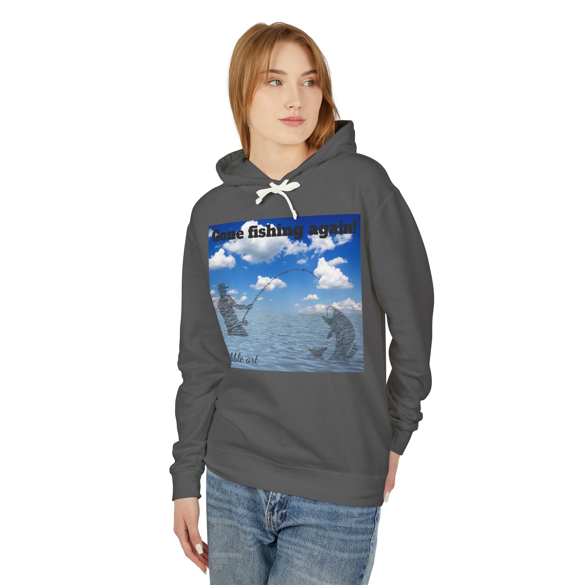 Gone Fishing, Again! Hoodie — Ocean Fishing Graphic Sweatshirt