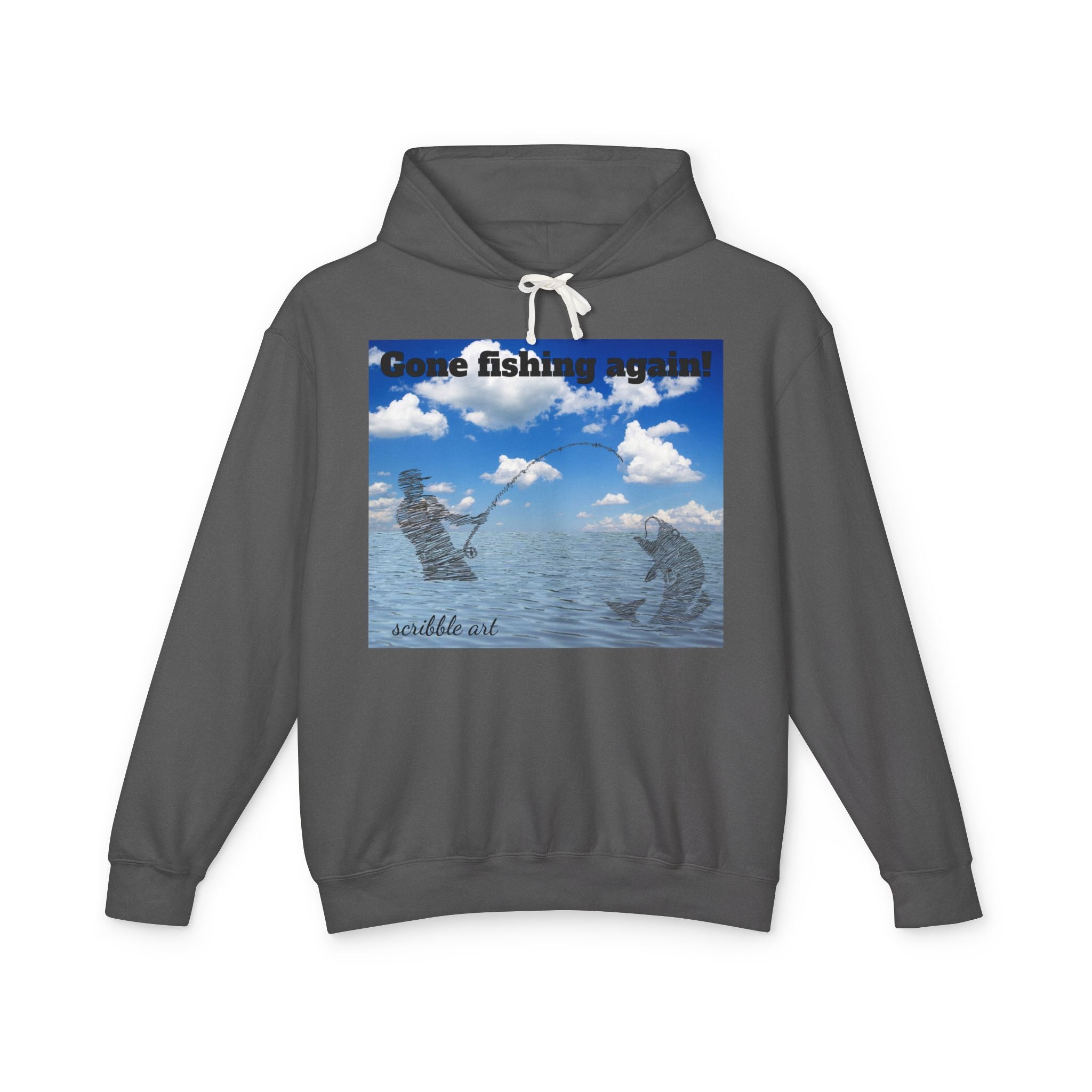 Gone Fishing, Again! Hoodie — Ocean Fishing Graphic Sweatshirt