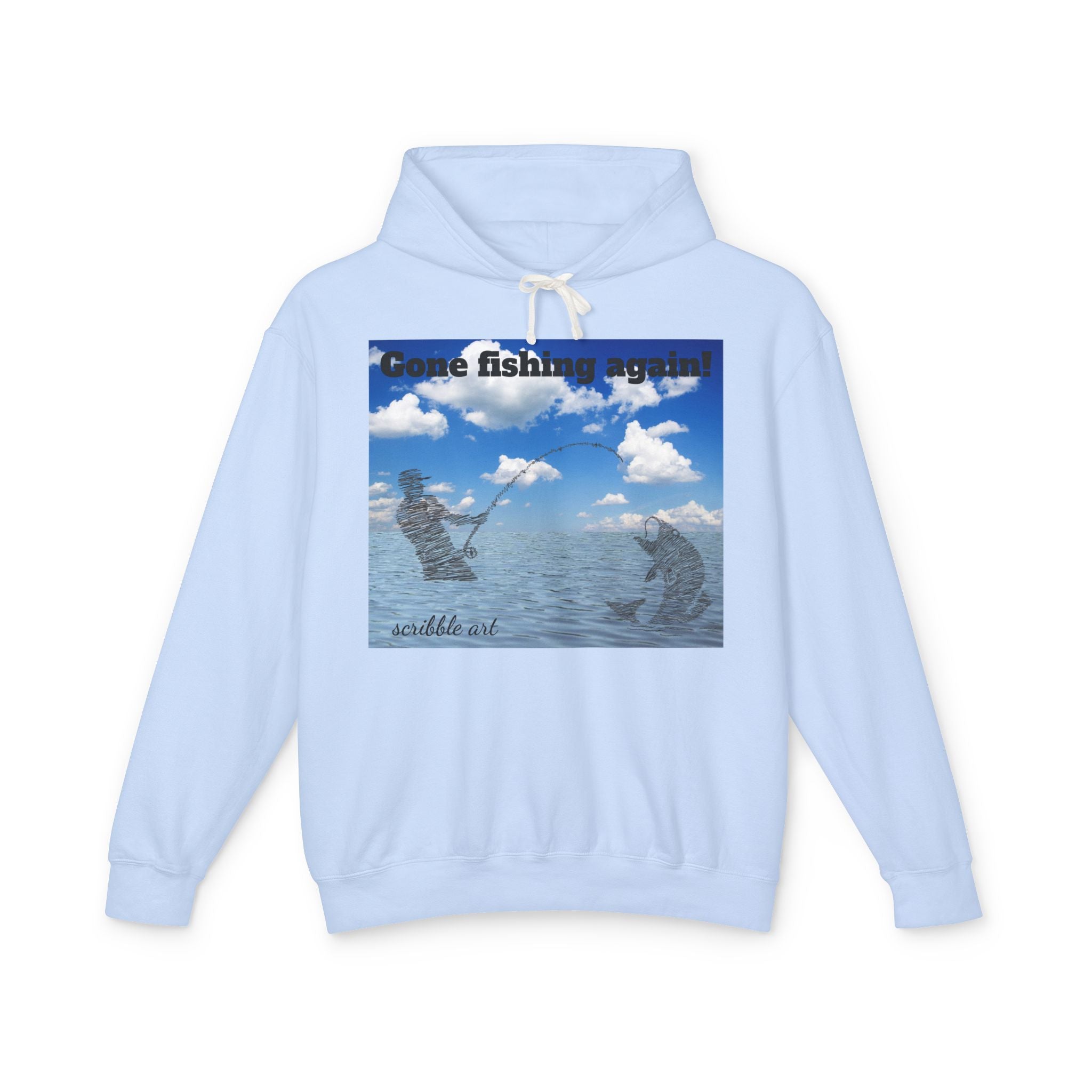 Gone Fishing, Again! Hoodie — Ocean Fishing Graphic Sweatshirt