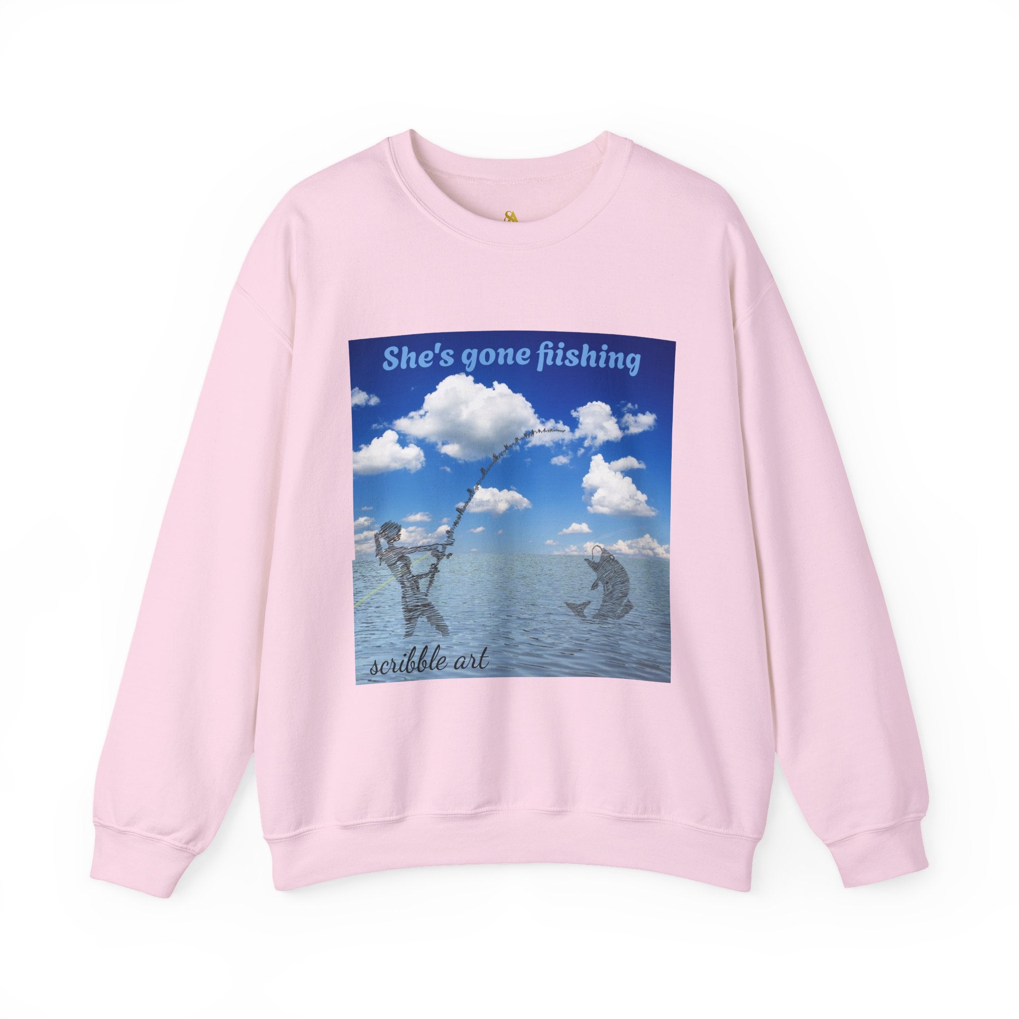 She's Gone Fishing Crewneck Sweatshirt – Women’s Fishing Graphic Pullover