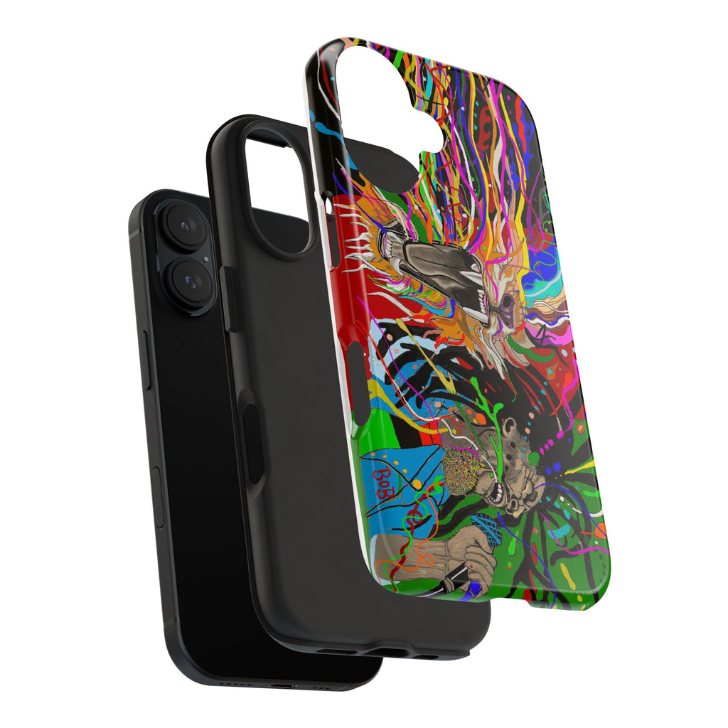 Psychedelic Skull Art Phone Case — Colorful Trippy Graphic Tough Case