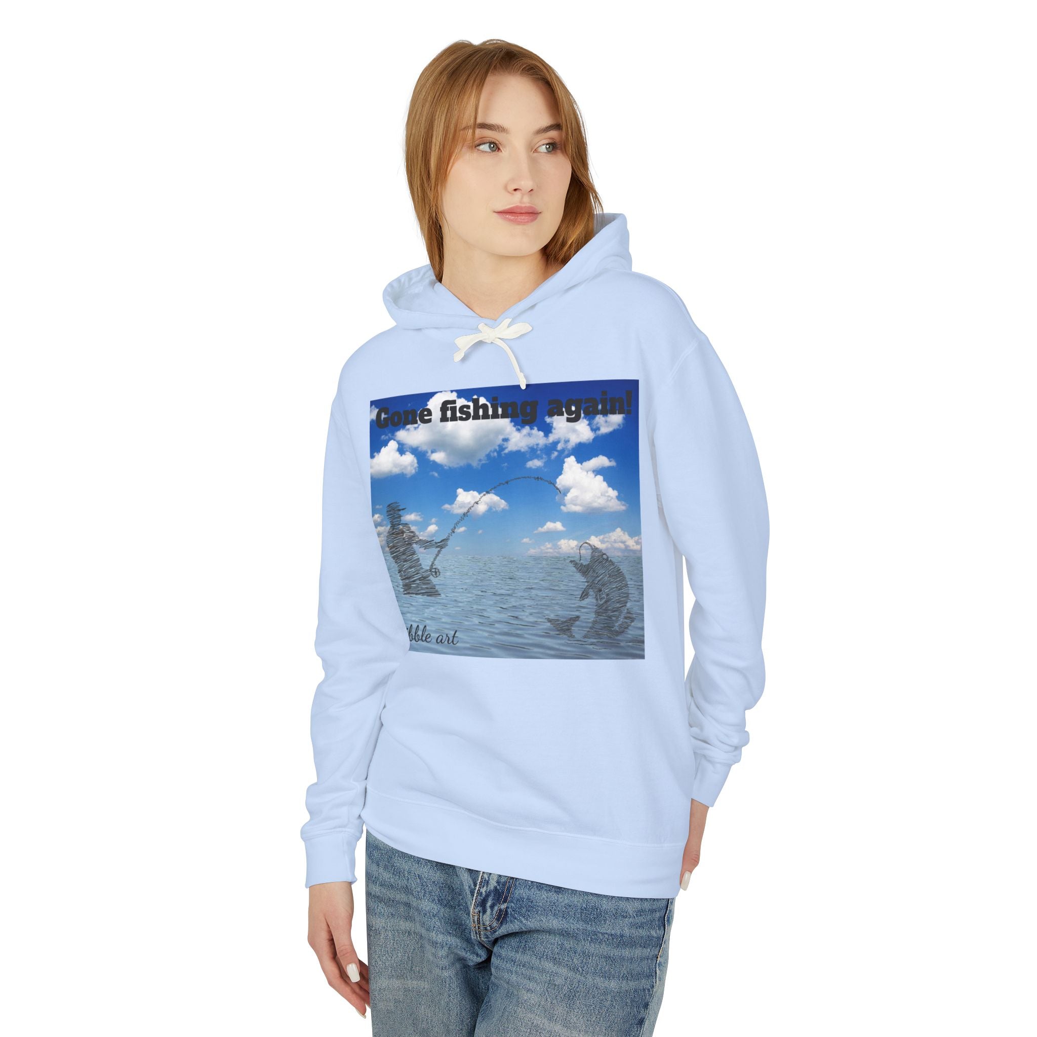 Gone Fishing, Again! Hoodie — Ocean Fishing Graphic Sweatshirt