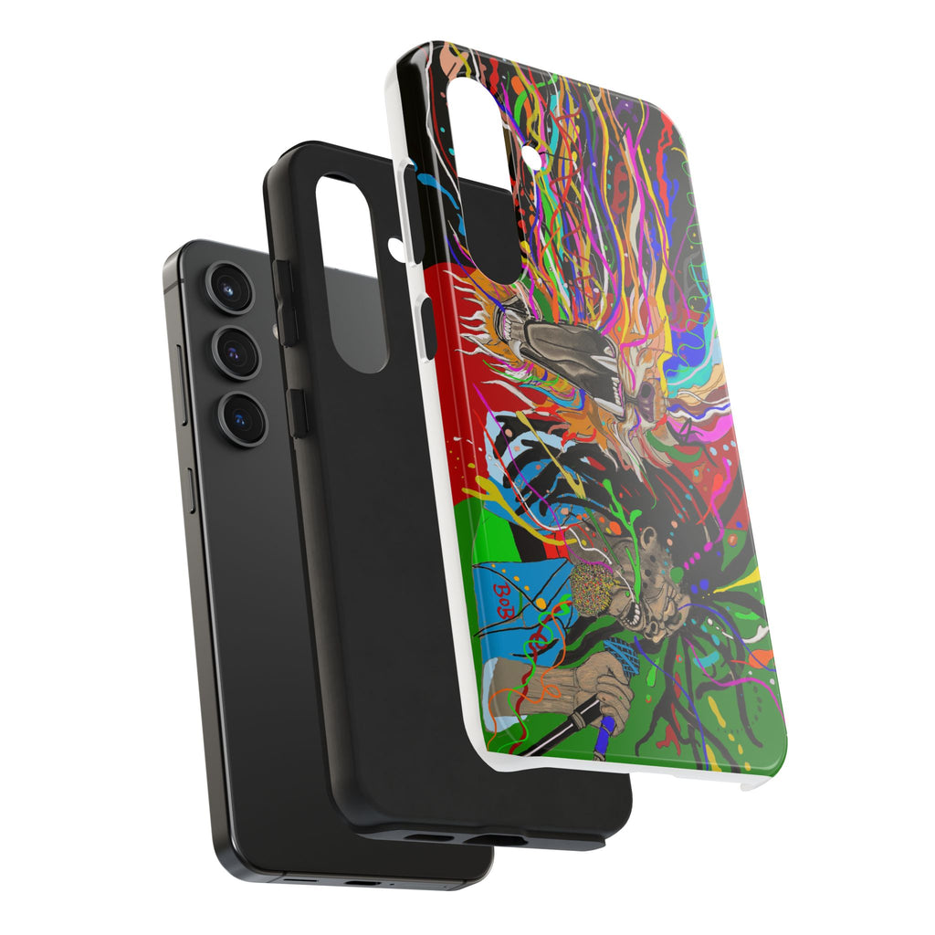 Psychedelic Skull Art Phone Case — Colorful Trippy Graphic Tough Case