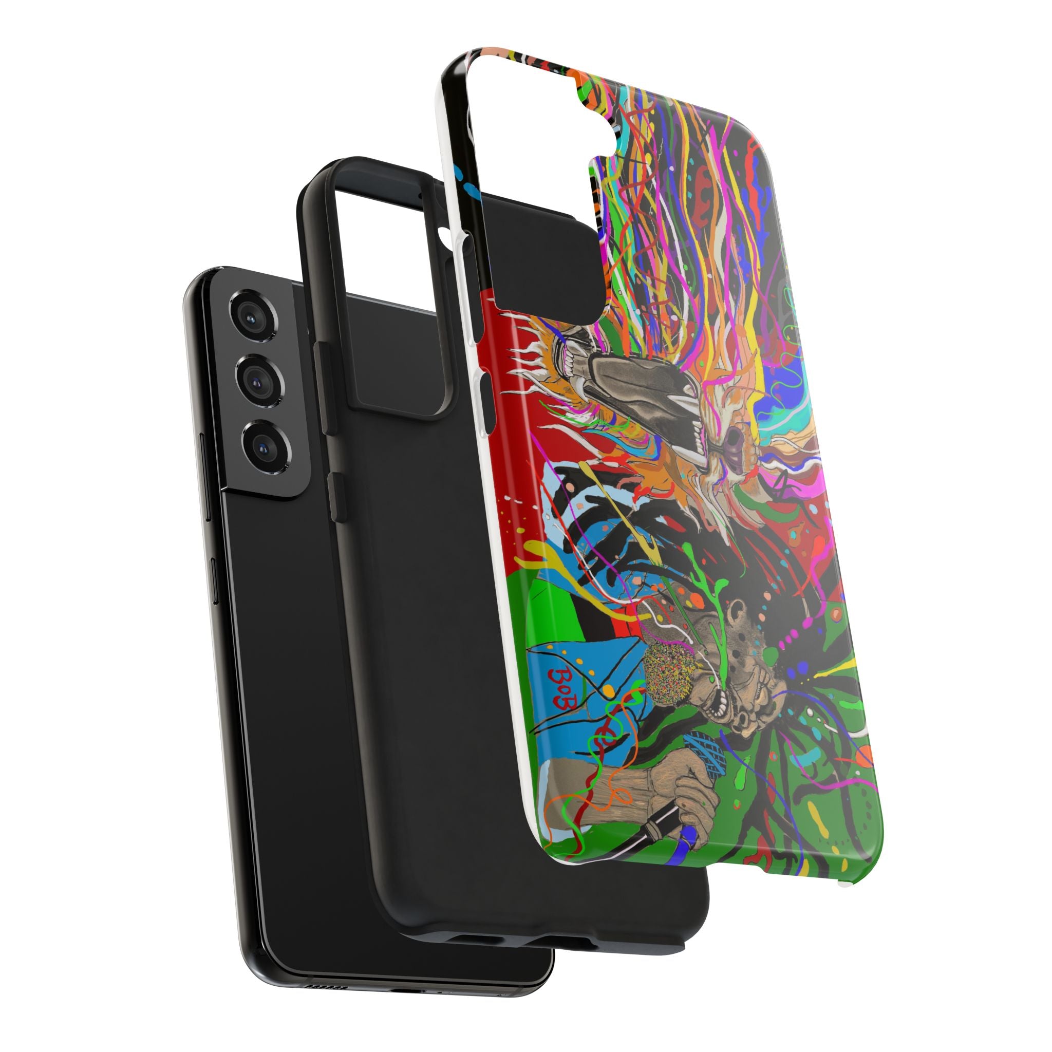 Psychedelic Skull Art Phone Case — Colorful Trippy Graphic Tough Case