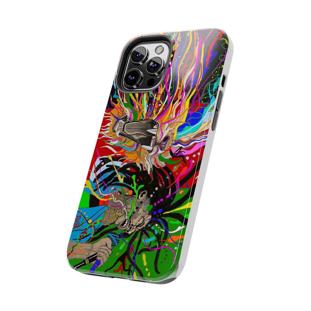 Psychedelic Skull Art Phone Case — Colorful Trippy Graphic Tough Case