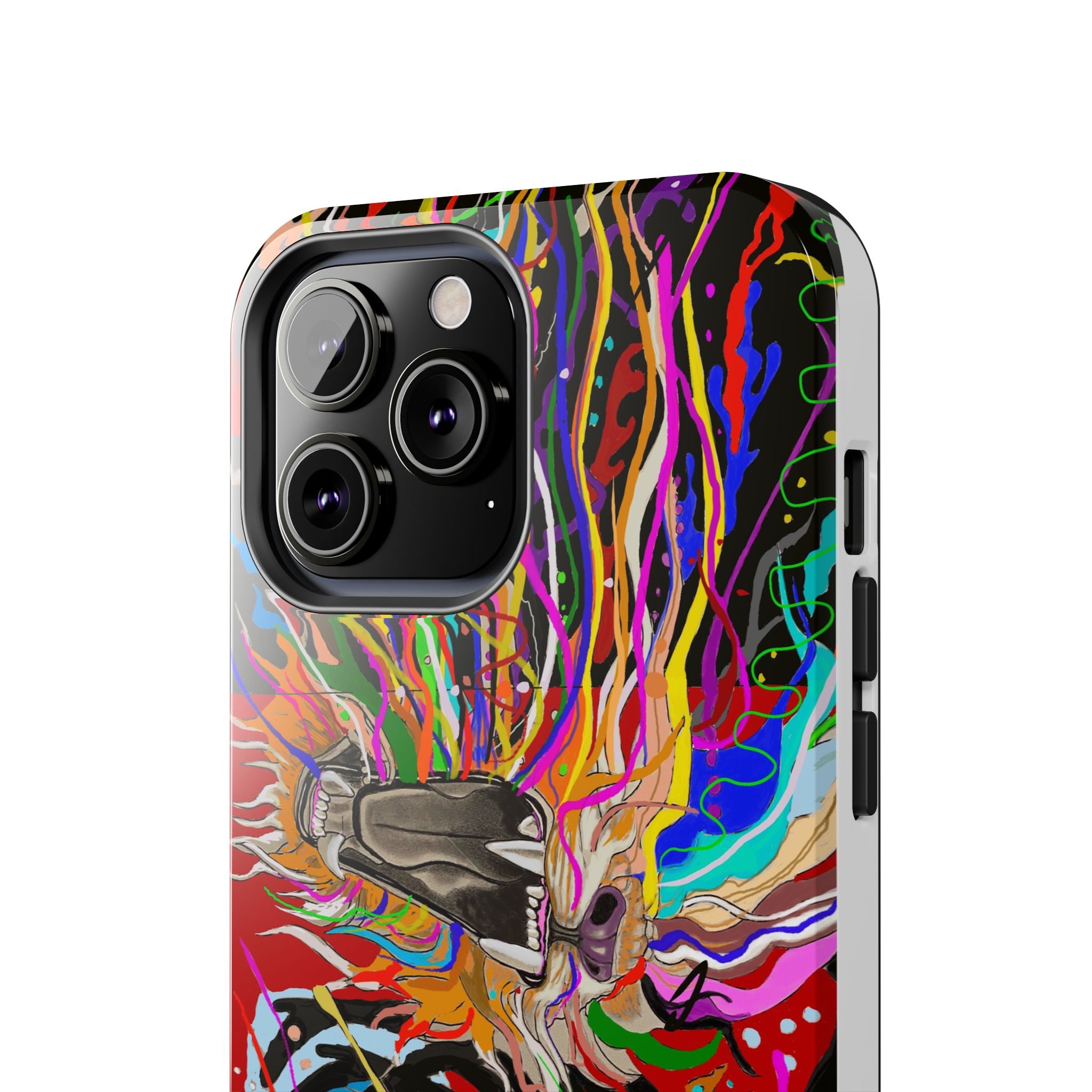Psychedelic Skull Art Phone Case — Colorful Trippy Graphic Tough Case