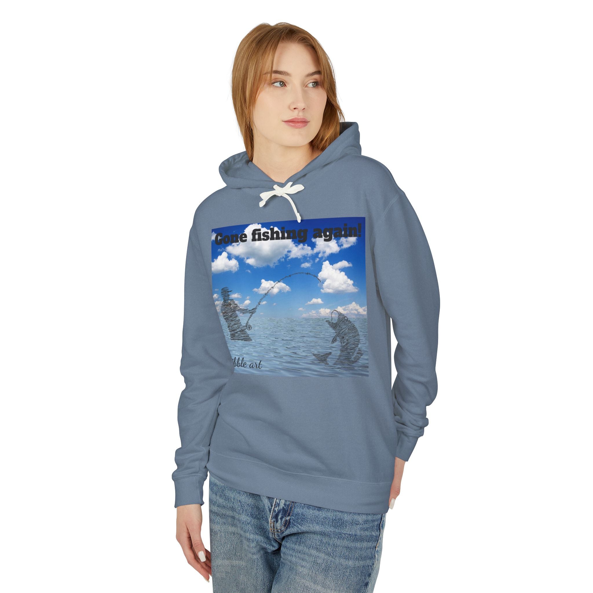 Gone Fishing, Again! Hoodie — Ocean Fishing Graphic Sweatshirt