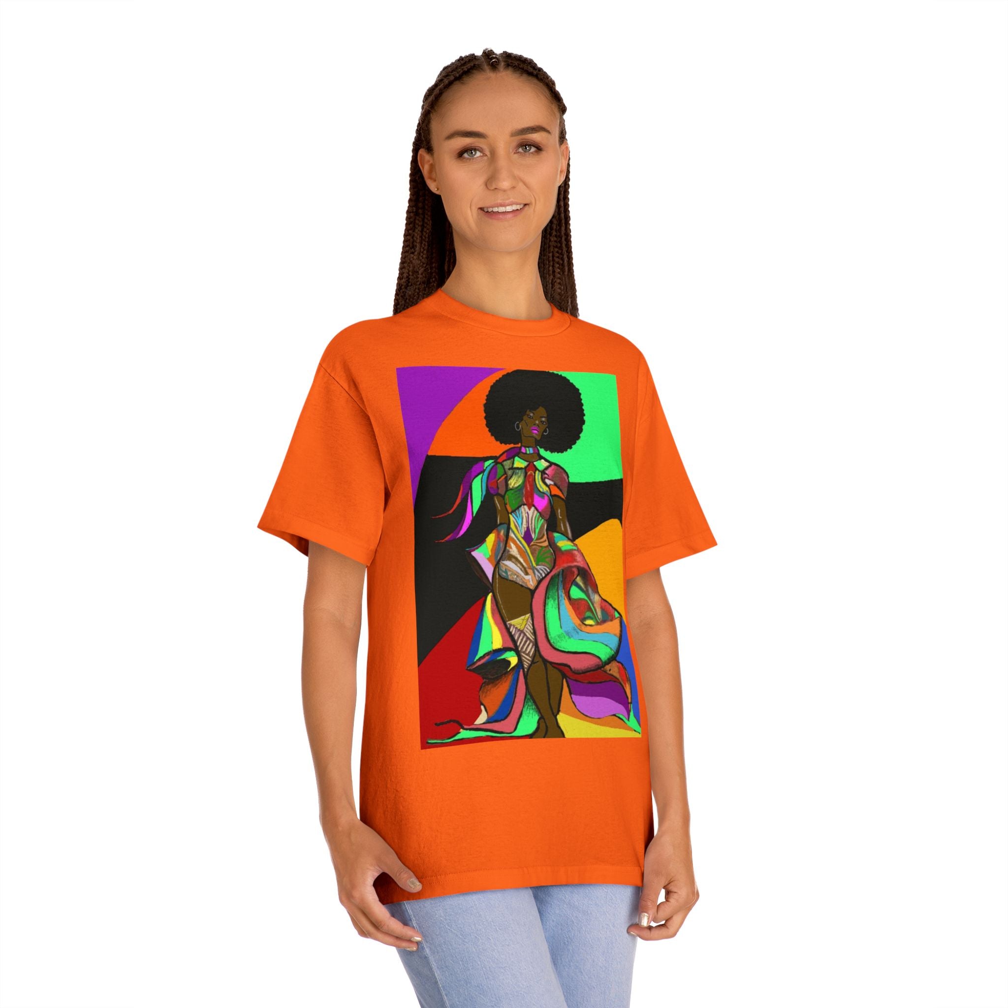 Afro Funk Art Tee — Vibrant Retro Soul Graphic T-Shirt