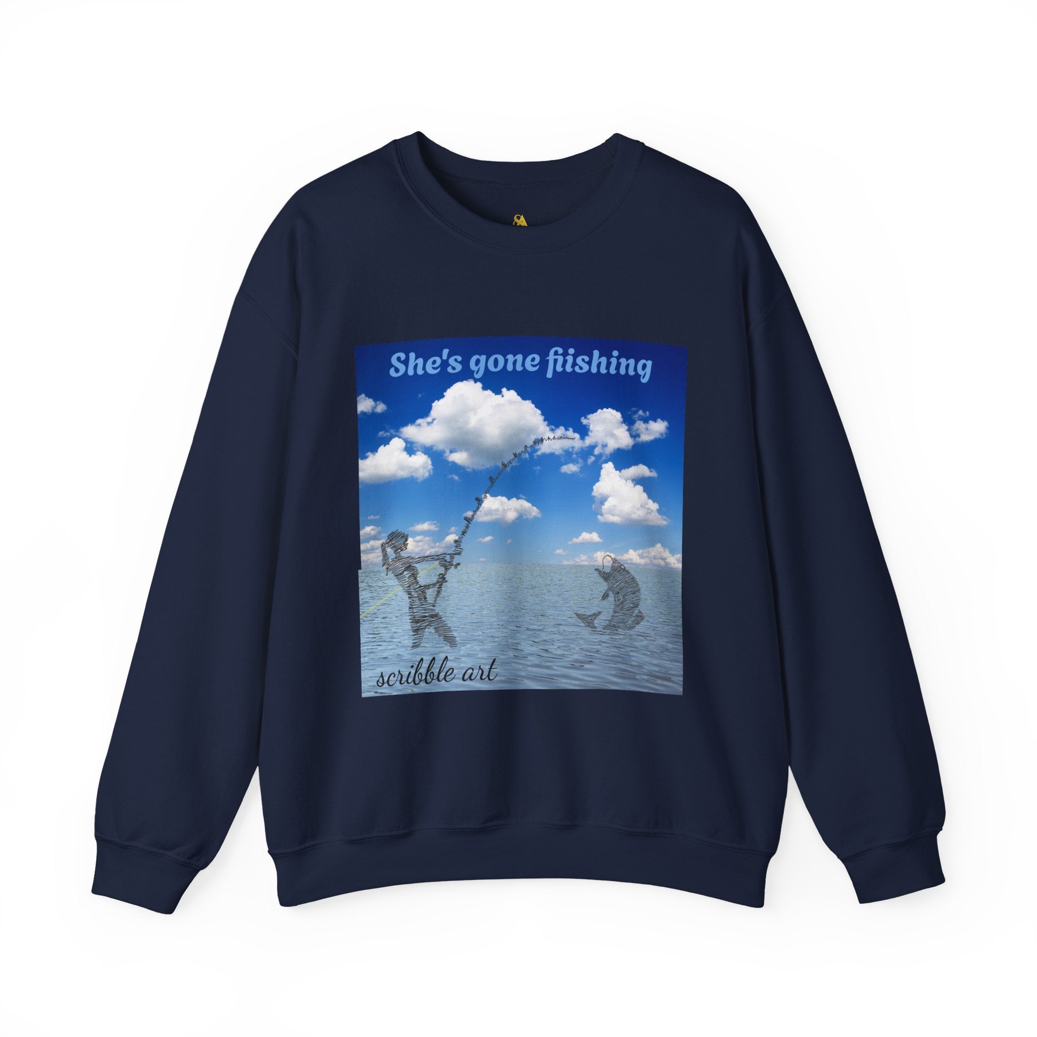 She's Gone Fishing Crewneck Sweatshirt – Women’s Fishing Graphic Pullover