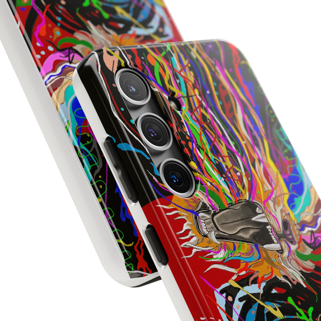 Psychedelic Skull Art Phone Case — Colorful Trippy Graphic Tough Case
