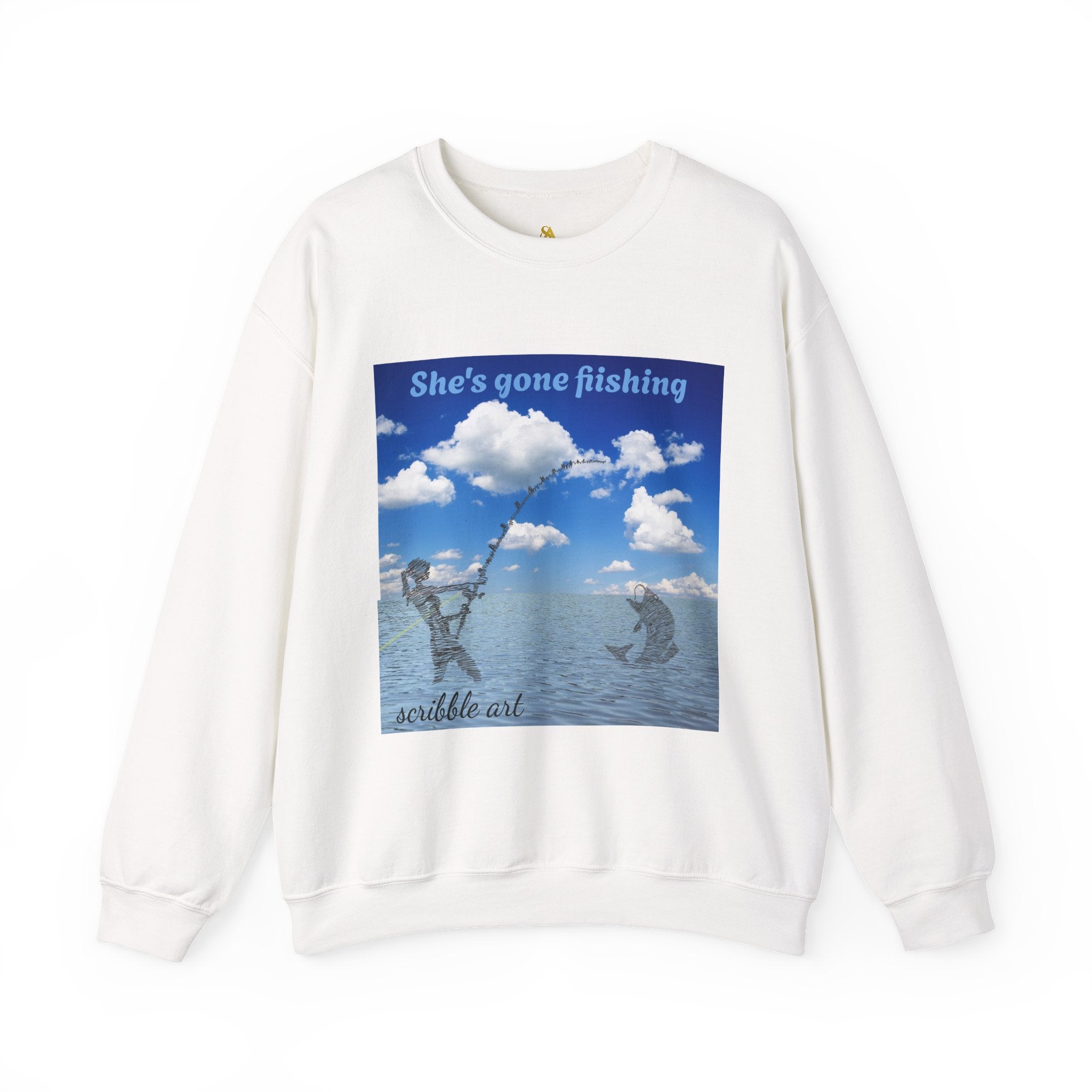 She's Gone Fishing Crewneck Sweatshirt – Women’s Fishing Graphic Pullover