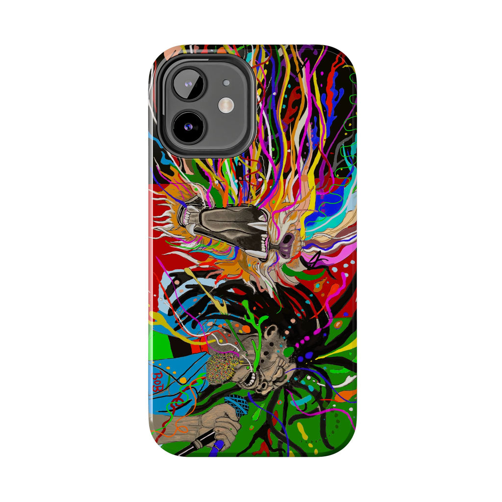 Psychedelic Skull Art Phone Case — Colorful Trippy Graphic Tough Case