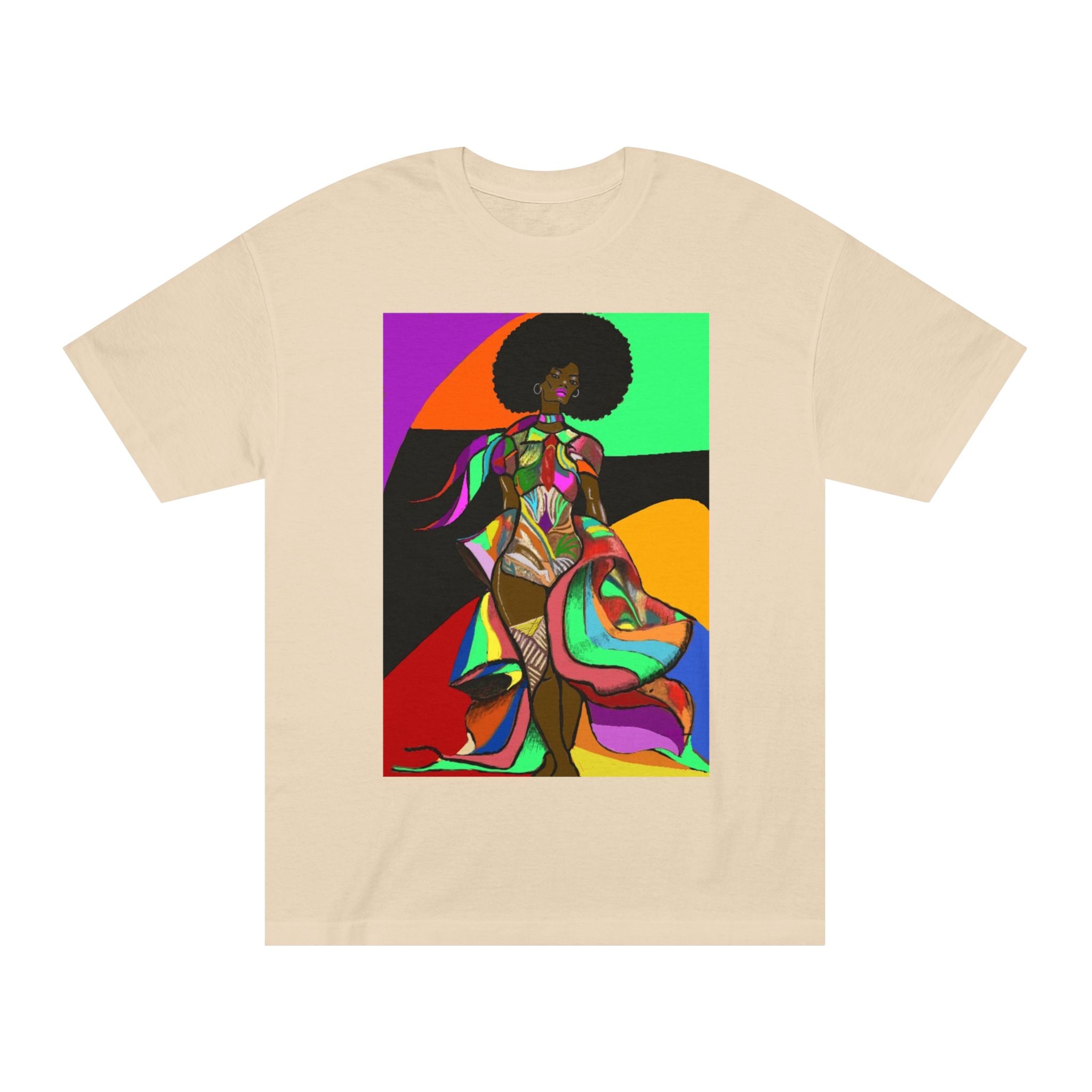 Afro Funk Art Tee — Vibrant Retro Soul Graphic T-Shirt