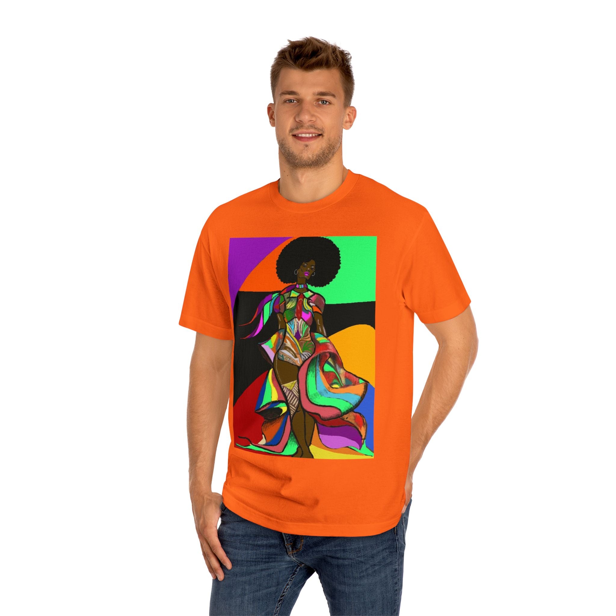 Afro Funk Art Tee — Vibrant Retro Soul Graphic T-Shirt