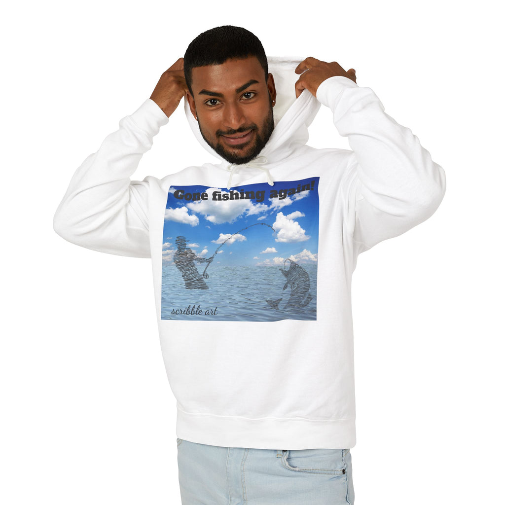 Gone Fishing, Again! Hoodie — Ocean Fishing Graphic Sweatshirt