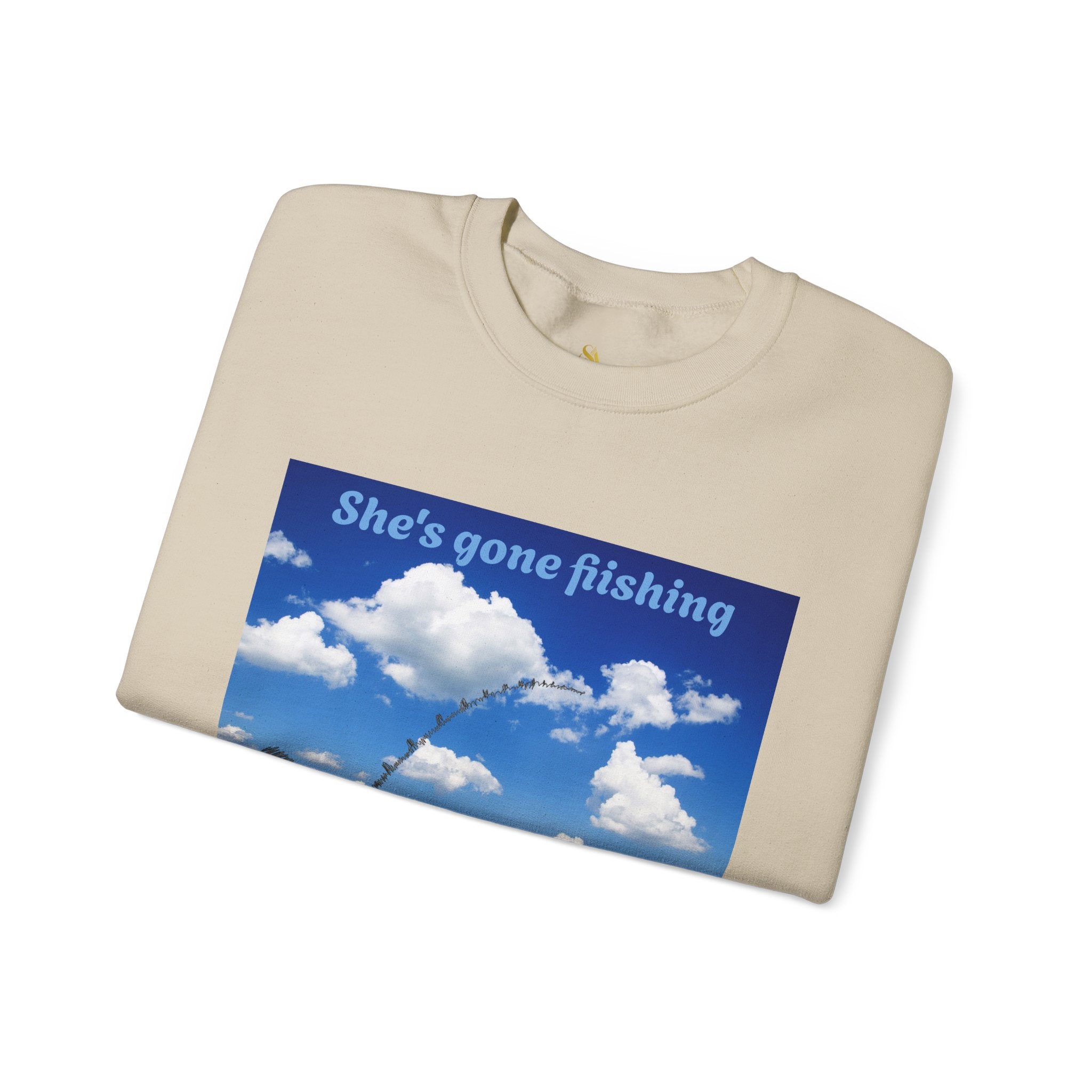 She's Gone Fishing Crewneck Sweatshirt – Women’s Fishing Graphic Pullover