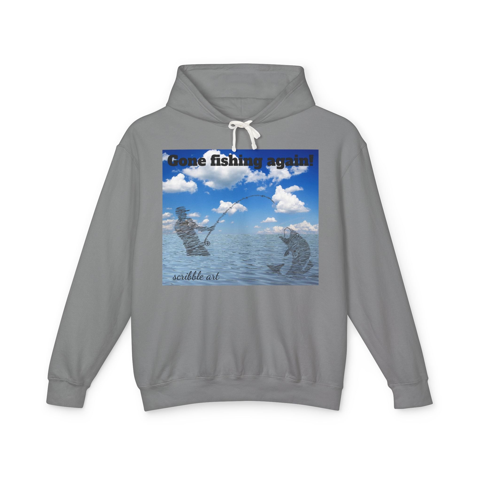 Gone Fishing, Again! Hoodie — Ocean Fishing Graphic Sweatshirt