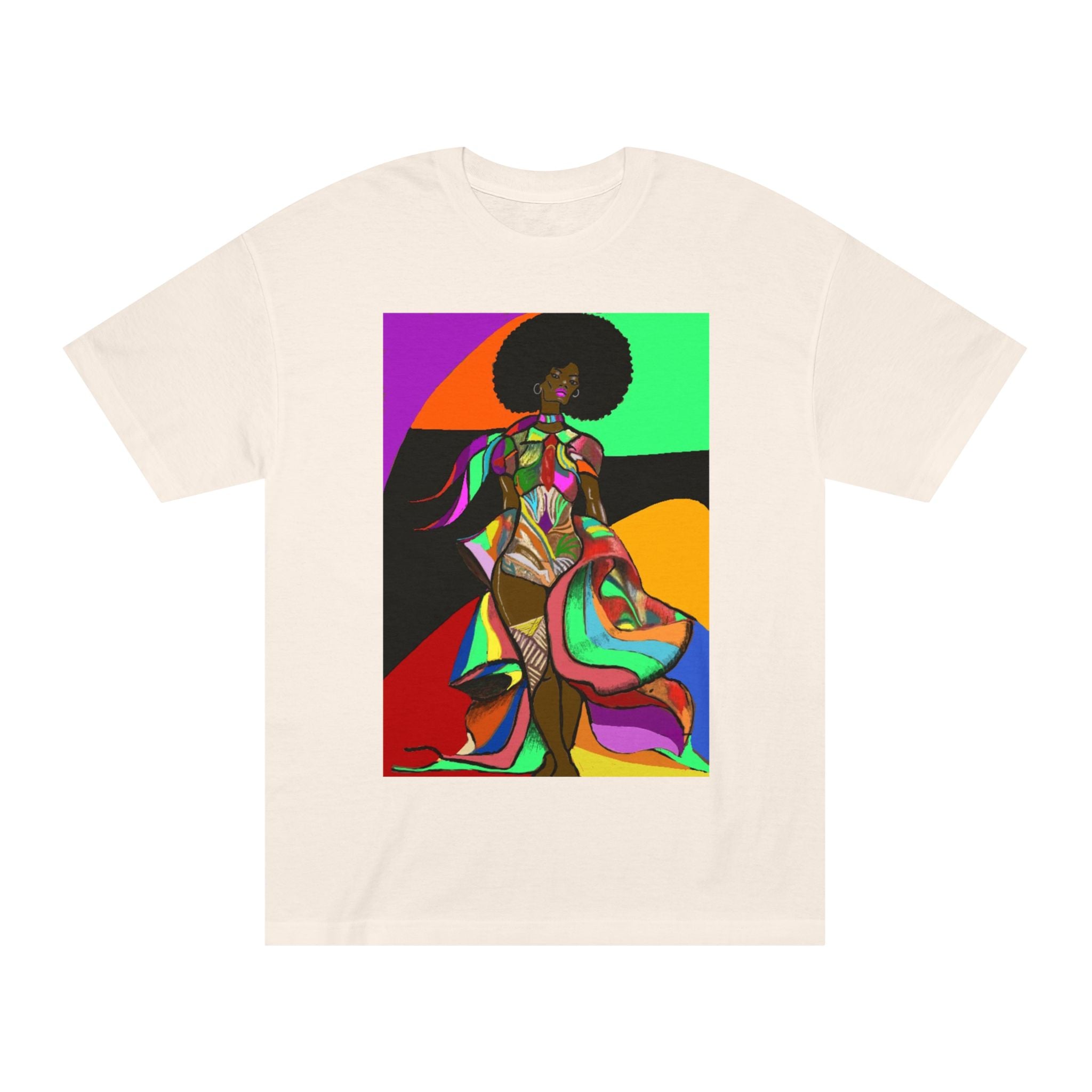 Afro Funk Art Tee — Vibrant Retro Soul Graphic T-Shirt