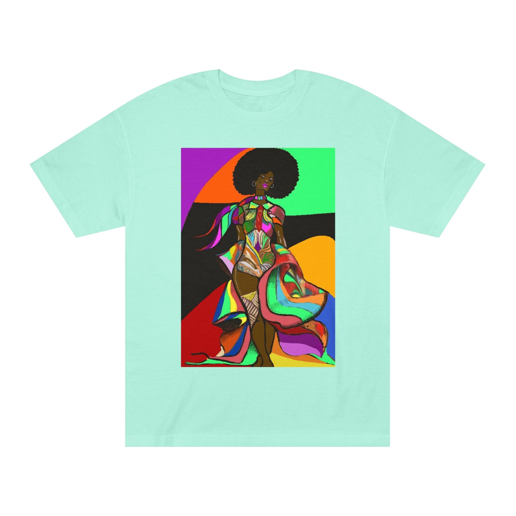Afro Funk Art Tee — Vibrant Retro Soul Graphic T-Shirt