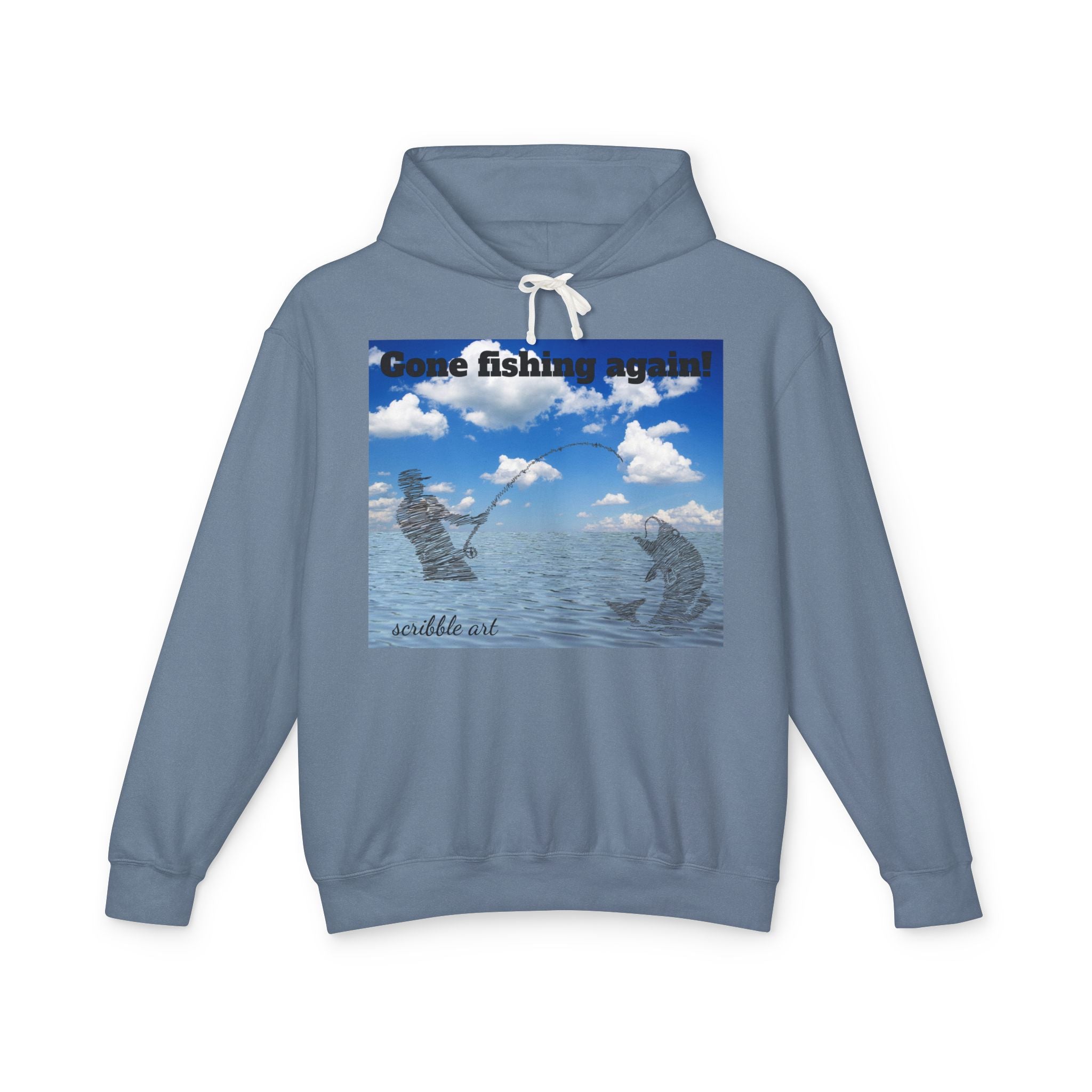 Gone Fishing, Again! Hoodie — Ocean Fishing Graphic Sweatshirt