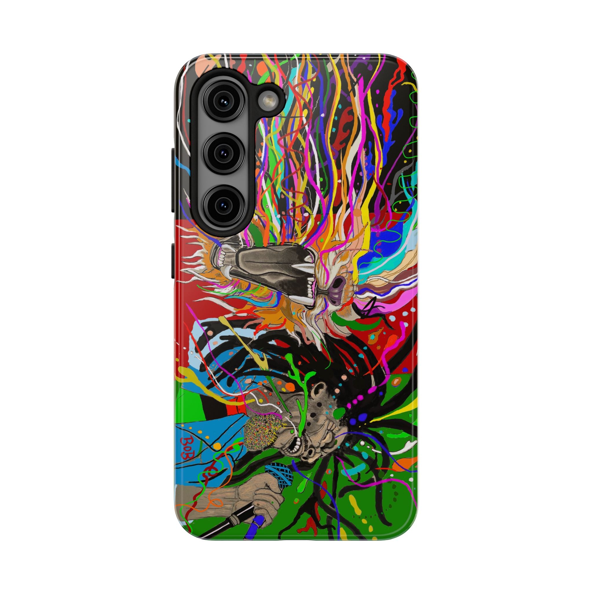 Psychedelic Skull Art Phone Case — Colorful Trippy Graphic Tough Case