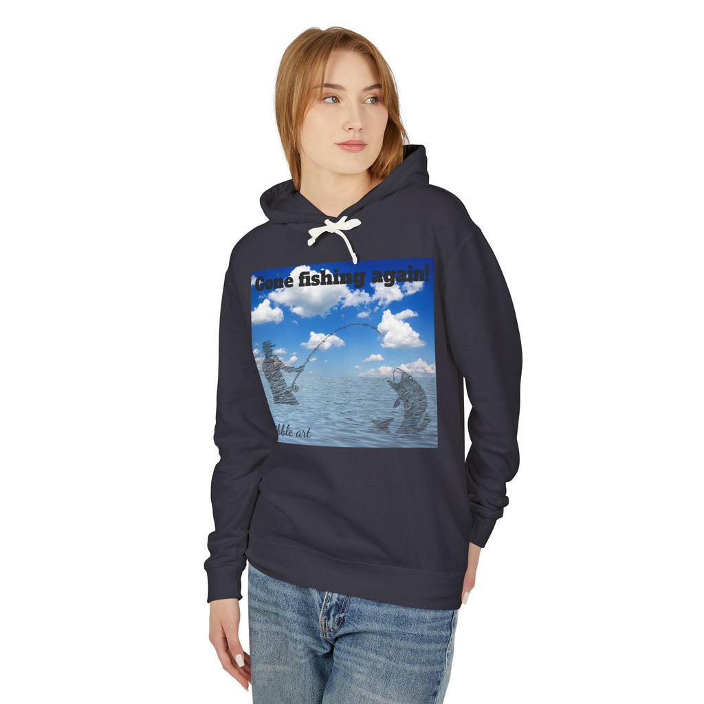 Gone Fishing, Again! Hoodie — Ocean Fishing Graphic Sweatshirt