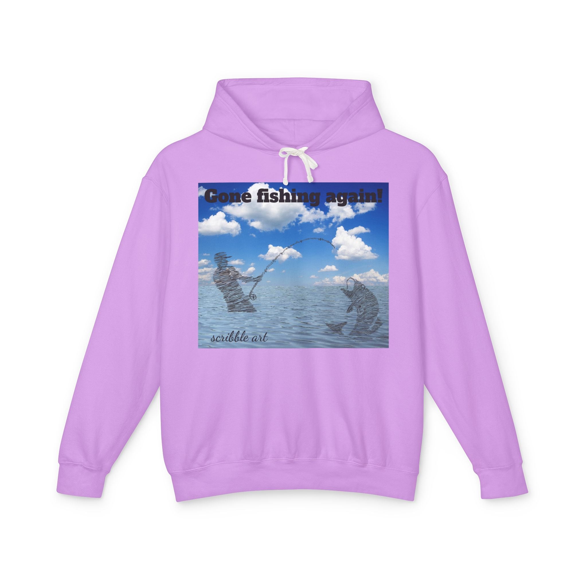 Gone Fishing, Again! Hoodie — Ocean Fishing Graphic Sweatshirt