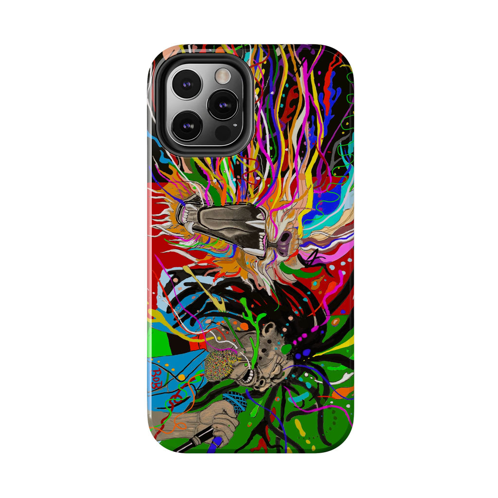 Psychedelic Skull Art Phone Case — Colorful Trippy Graphic Tough Case