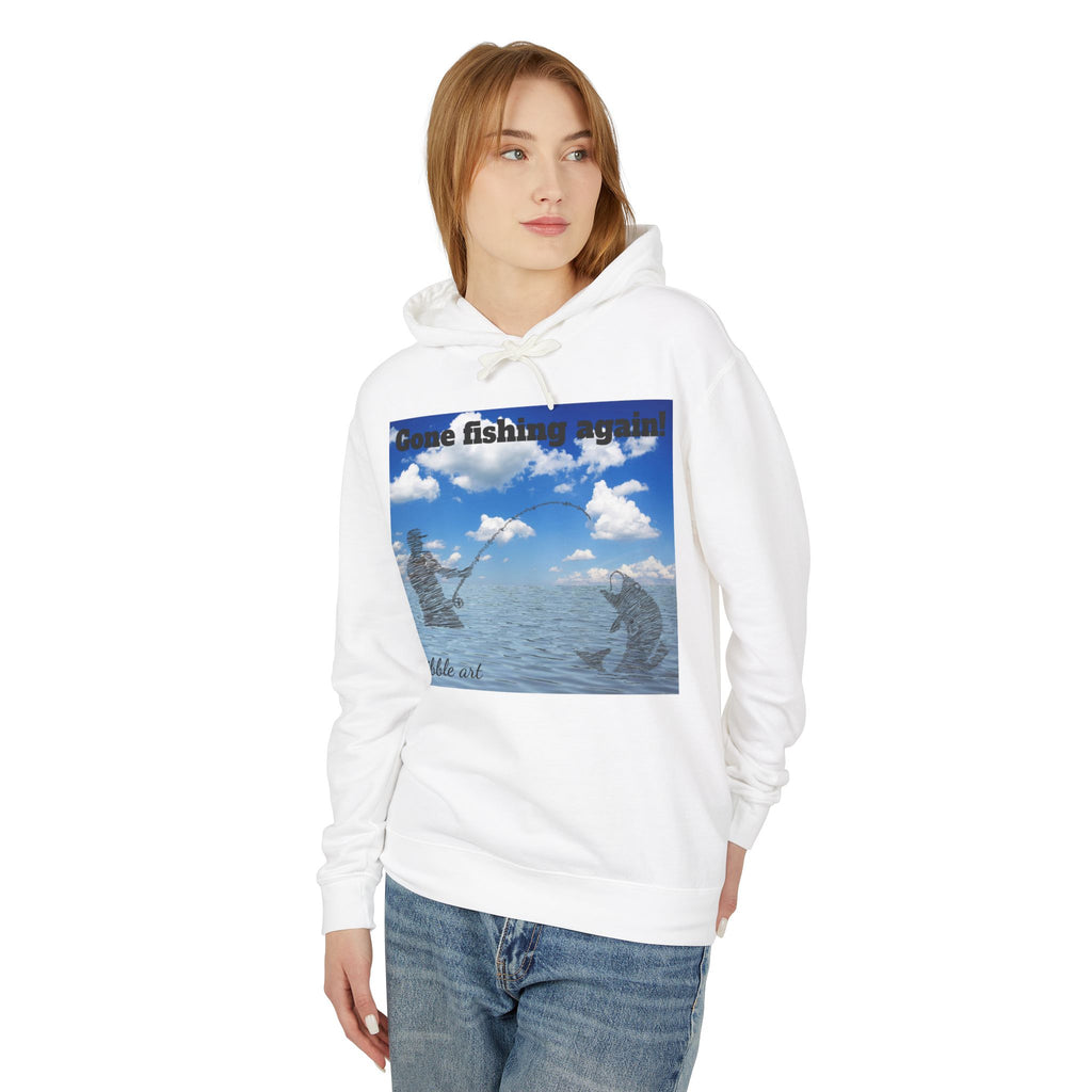 Gone Fishing, Again! Hoodie — Ocean Fishing Graphic Sweatshirt