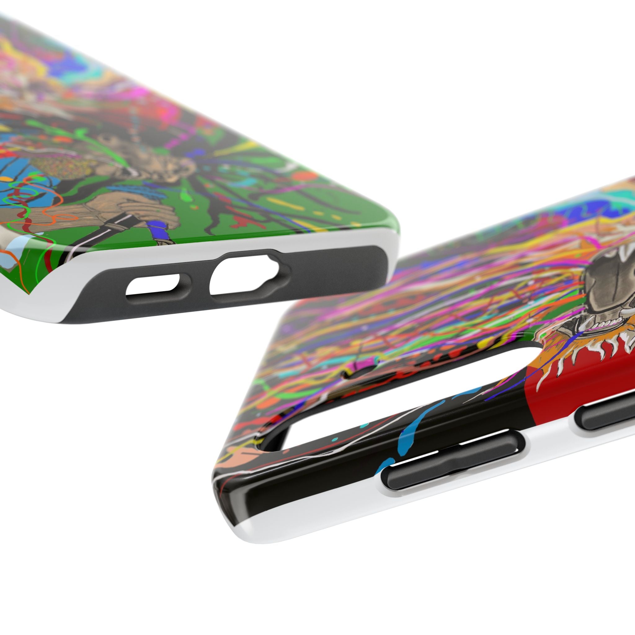 Psychedelic Skull Art Phone Case — Colorful Trippy Graphic Tough Case