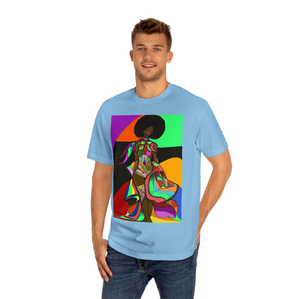 Afro Funk Art Tee — Vibrant Retro Soul Graphic T-Shirt