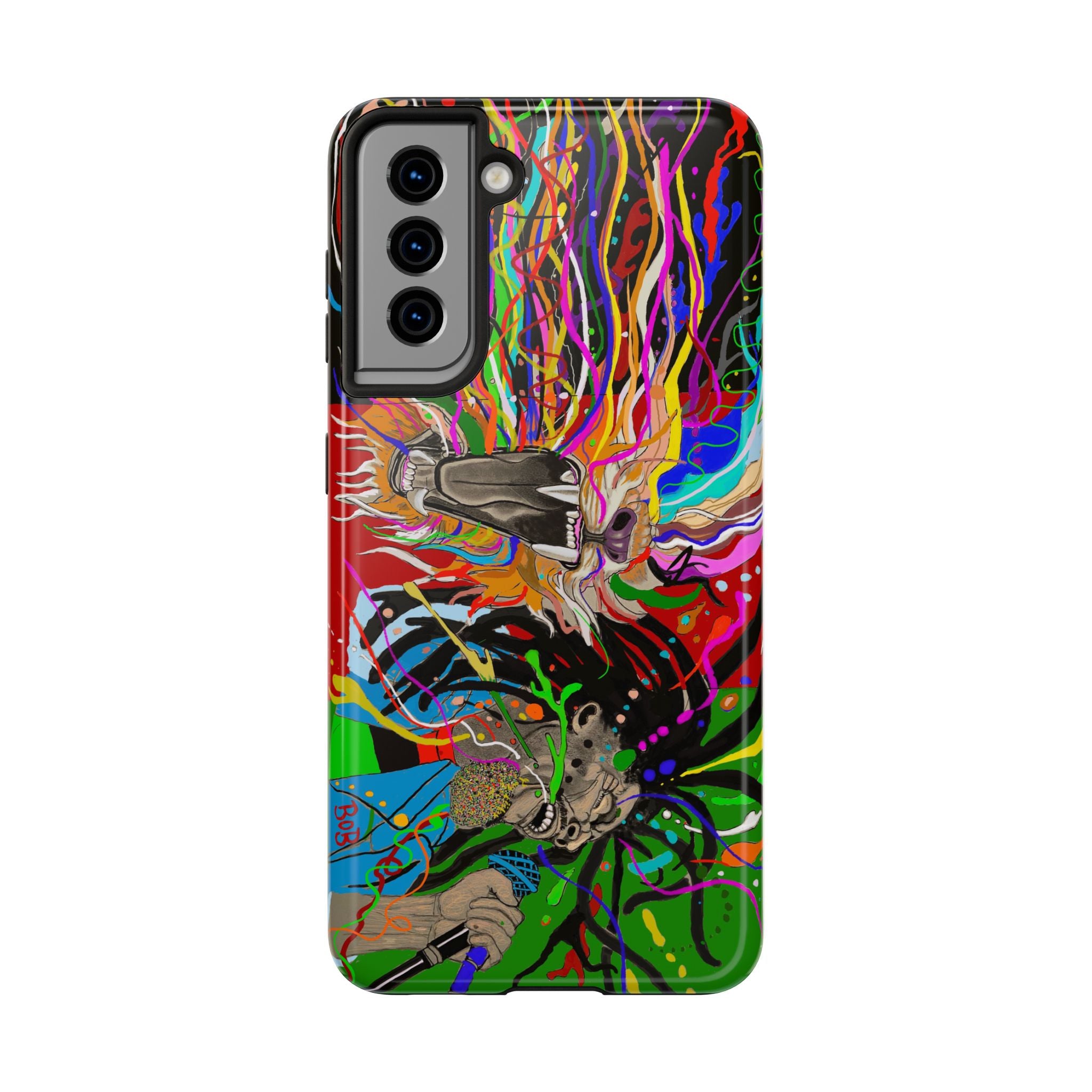 Psychedelic Skull Art Phone Case — Colorful Trippy Graphic Tough Case