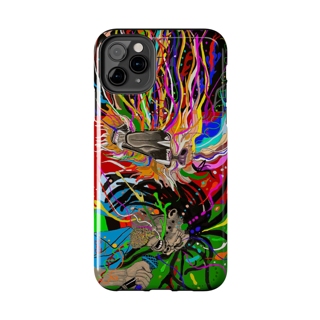 Psychedelic Skull Art Phone Case — Colorful Trippy Graphic Tough Case