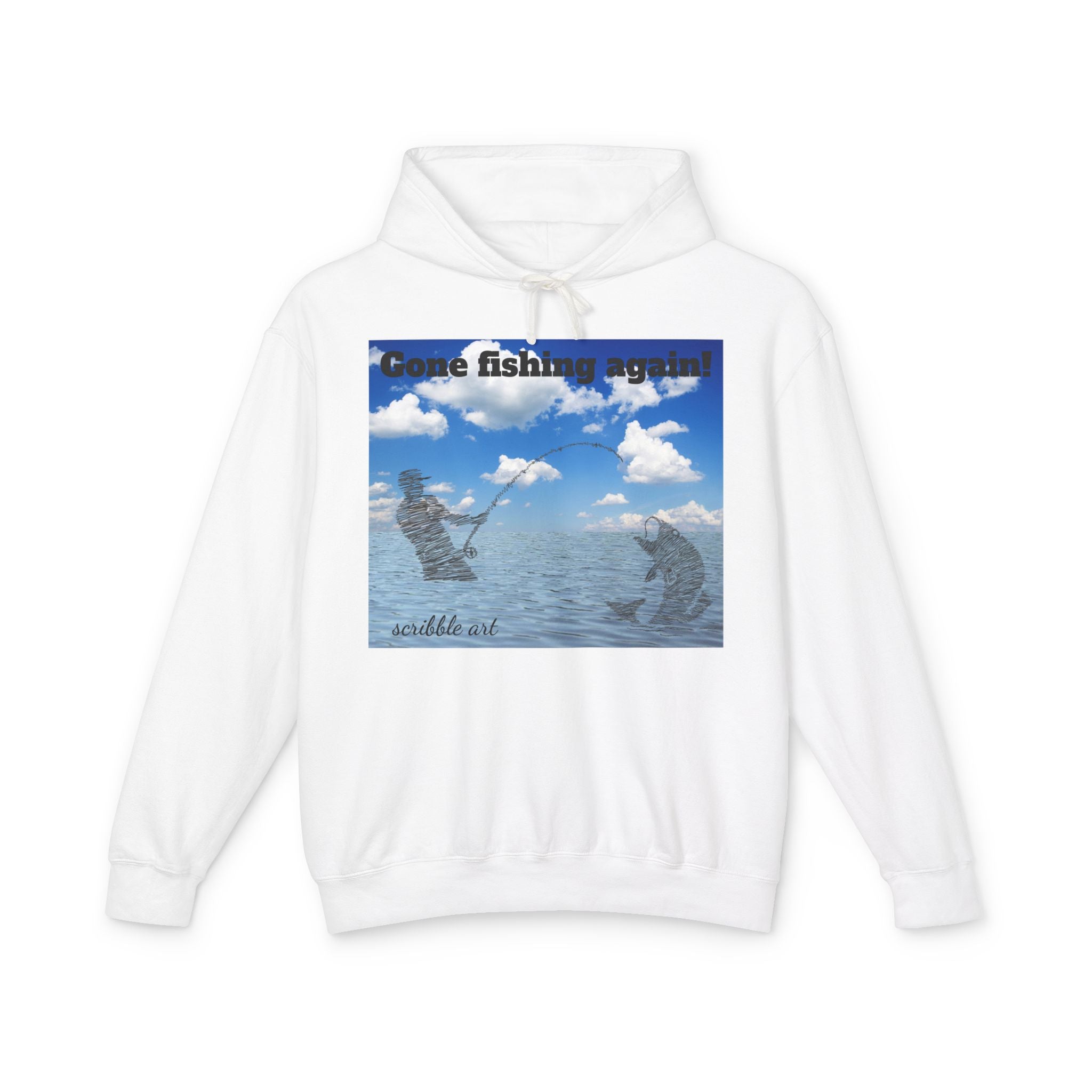 Gone Fishing, Again! Hoodie — Ocean Fishing Graphic Sweatshirt