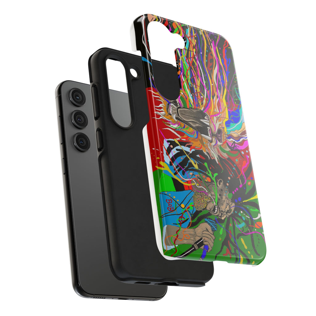 Psychedelic Skull Art Phone Case — Colorful Trippy Graphic Tough Case