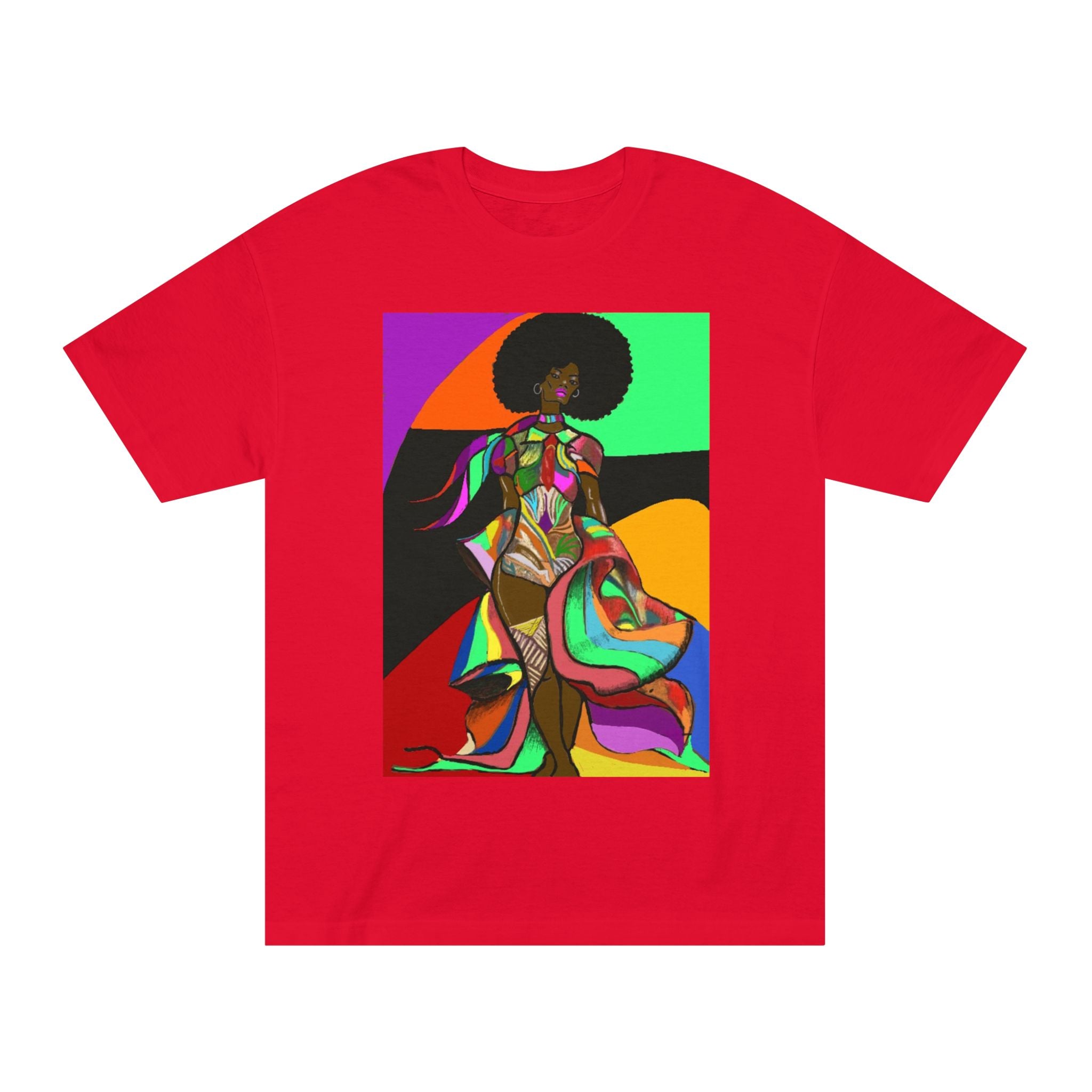Afro Funk Art Tee — Vibrant Retro Soul Graphic T-Shirt