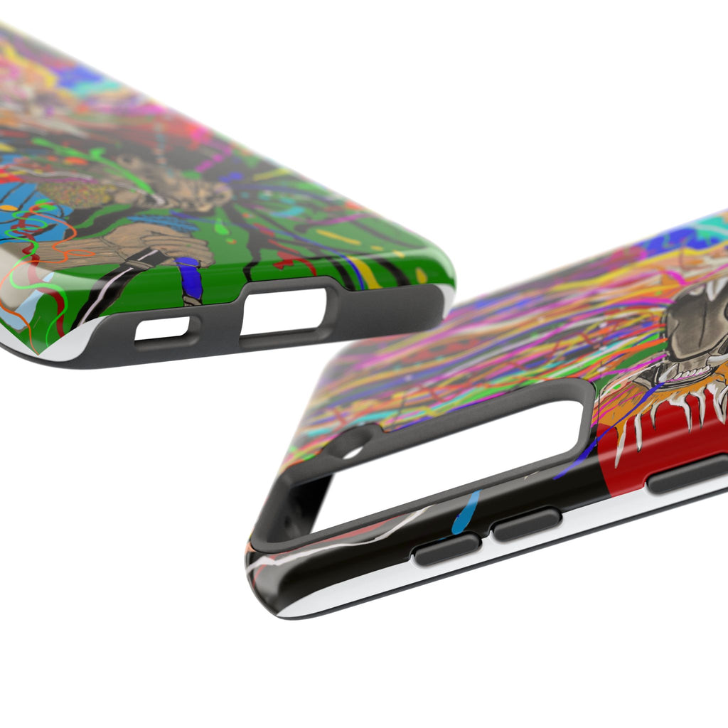 Psychedelic Skull Art Phone Case — Colorful Trippy Graphic Tough Case